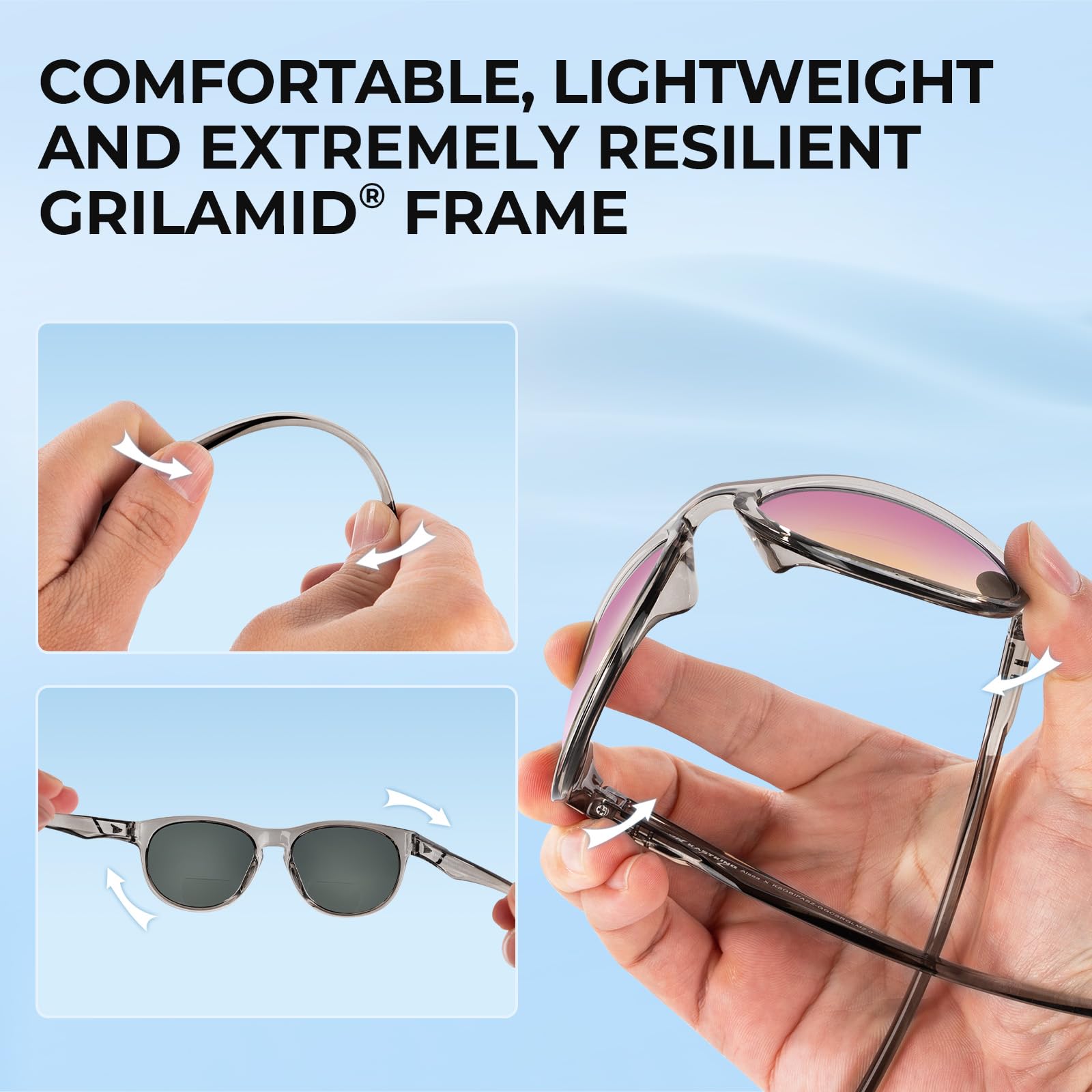 KastKing Alsea Polarized Bifocal Sports Sunglasses With PuriVex Protective Lens Coating,Grilamid Frame,Women Sunglasses - Image 6