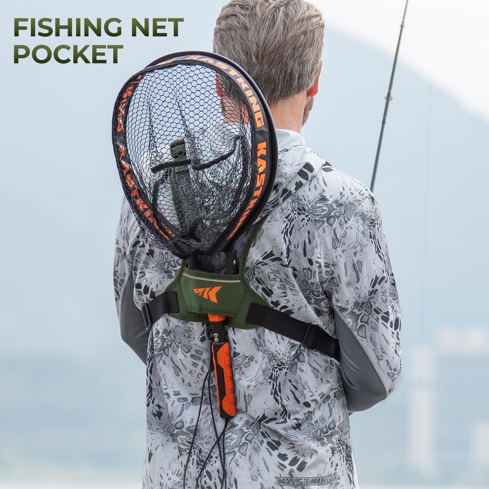 KastKing Bait Boss Water-Resistant Fishing Chest Pack With EVA Zip-Down Workstation, MOLLE Storage, Adjustable Chest Straps - Image 6