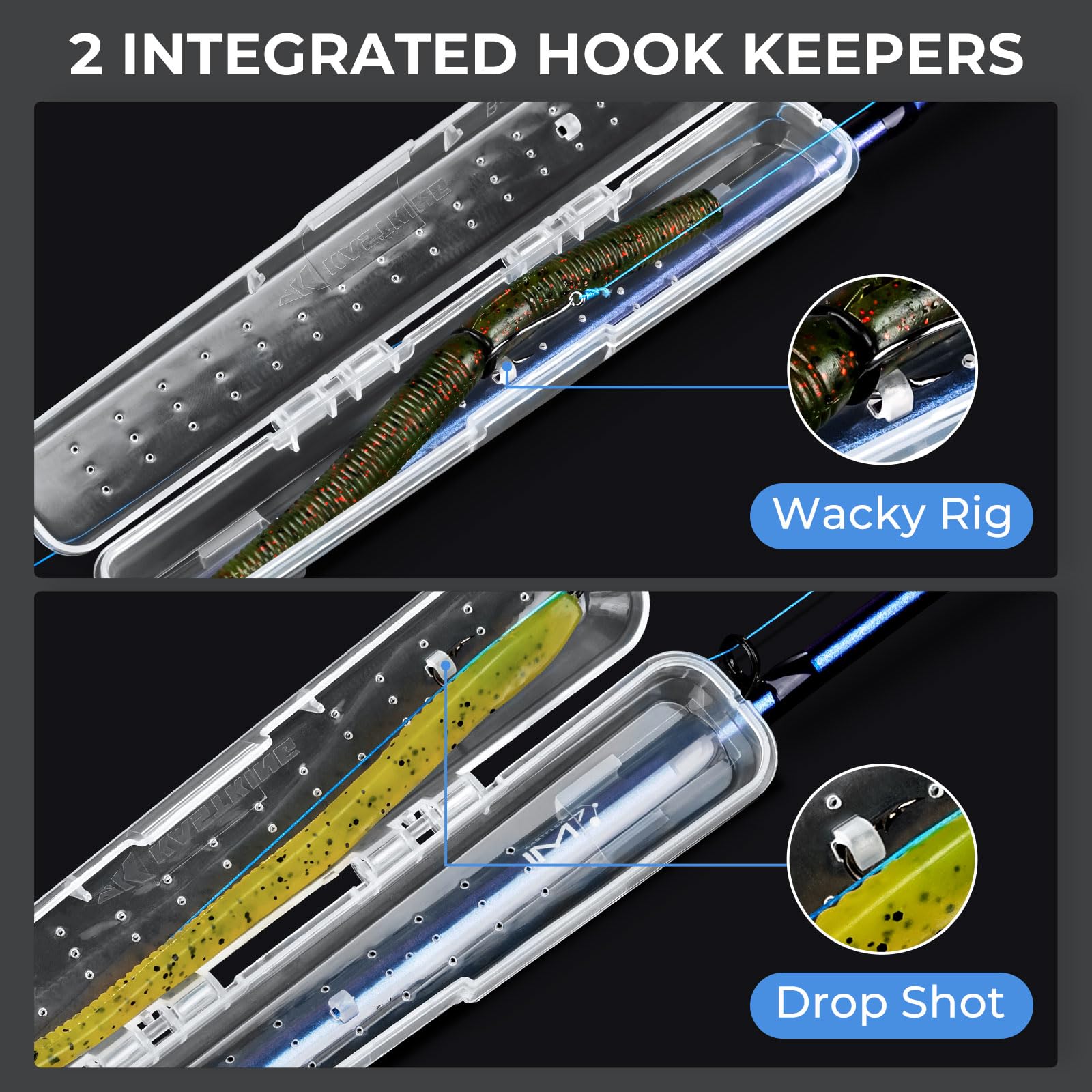 KastKing Bait Kapsule – Lure Cover with Vent Holes, Protects Hooks, Multiple Sizes (S, M, L, Jumbo,Drop Shot) - Multiple Attachments for Freshwater & Saltwater Fishing Gear. Patent Pending. - Image 4