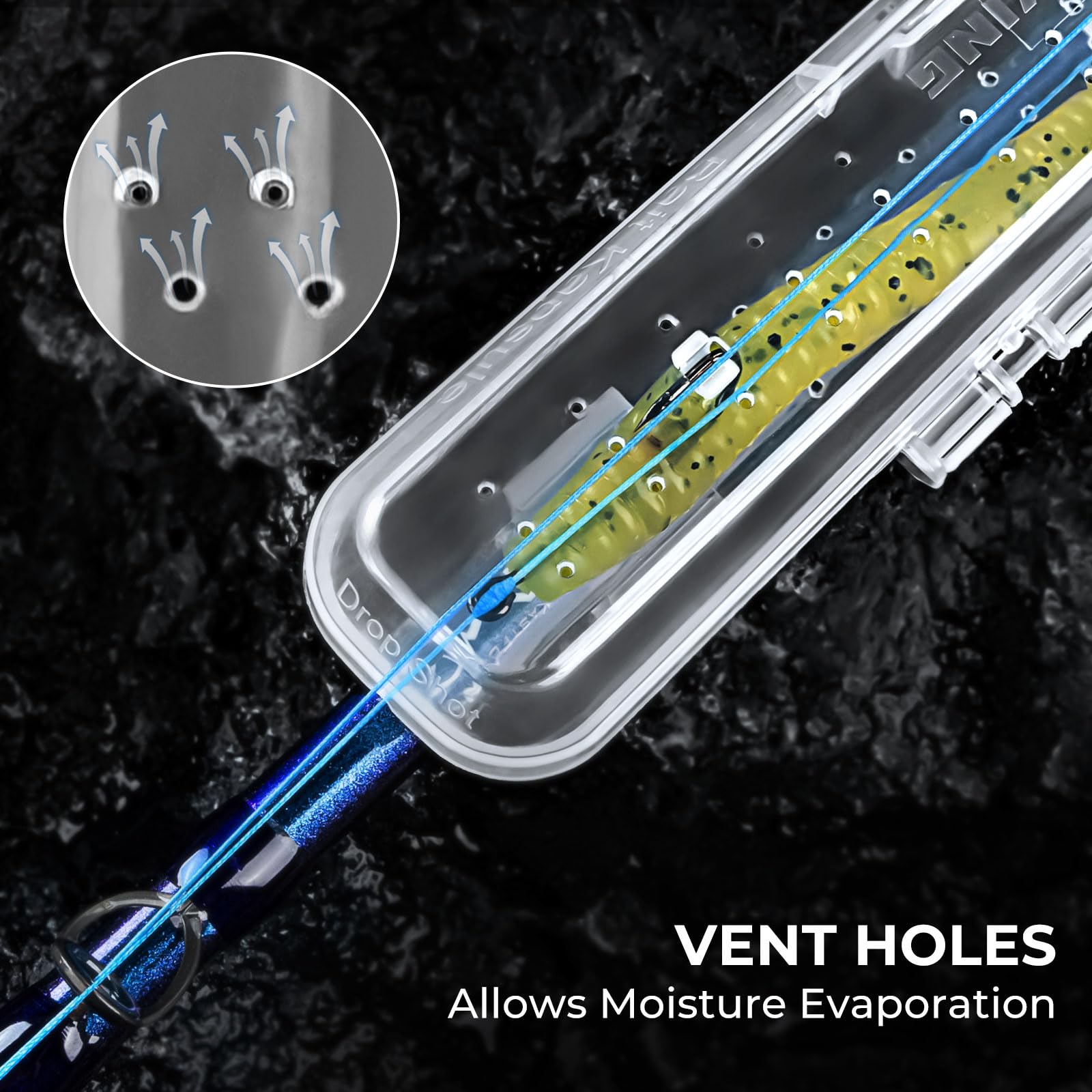 KastKing Bait Kapsule – Lure Cover with Vent Holes, Protects Hooks, Multiple Sizes (S, M, L, Jumbo,Drop Shot) - Multiple Attachments for Freshwater & Saltwater Fishing Gear. Patent Pending. - Image 6