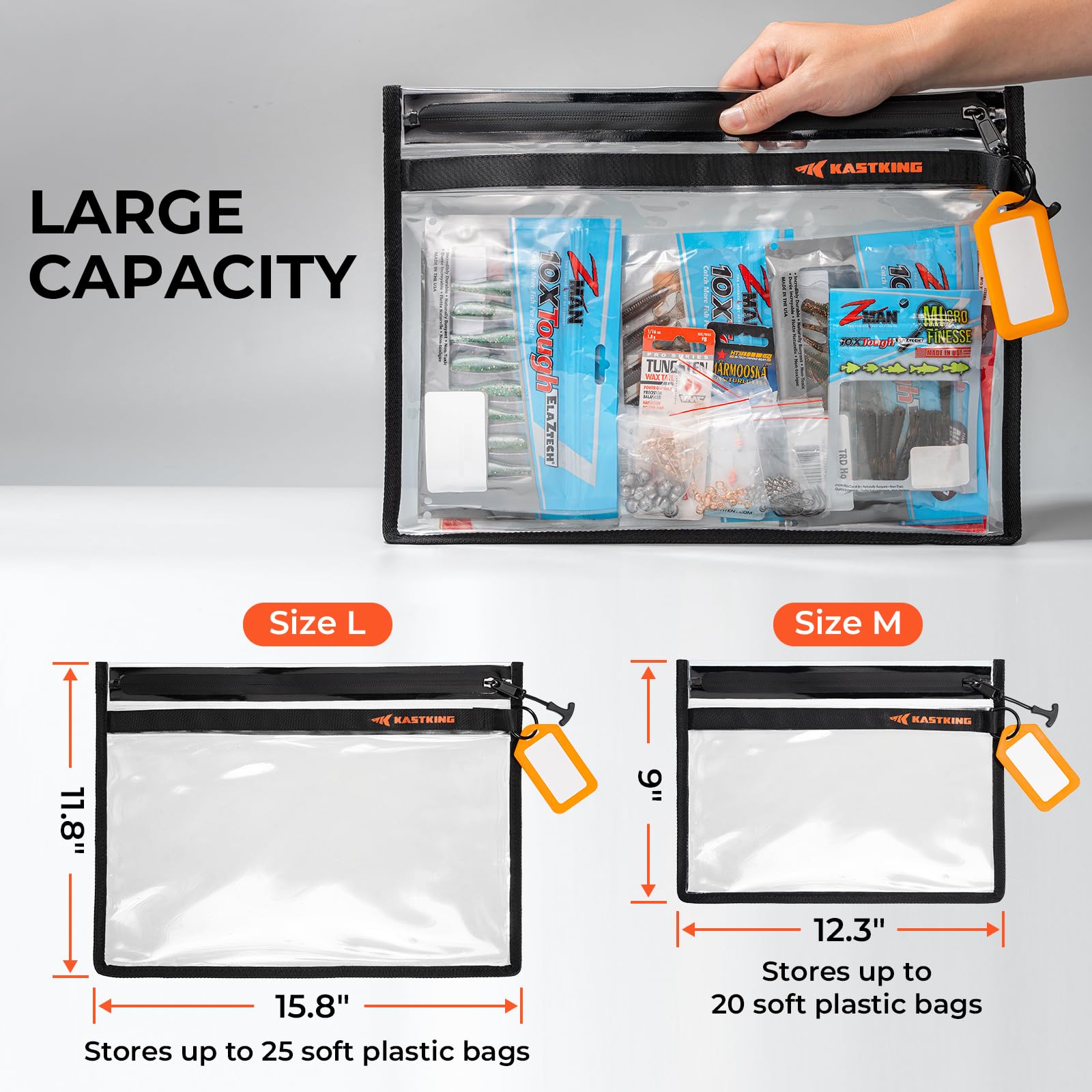 KastKing BaitShield Tackle Storage Bag, Fishing Tackle Bag, Sealed Edges, Water-Resistant Protection, Durable & Tough Build, Large Capacity - Image 5