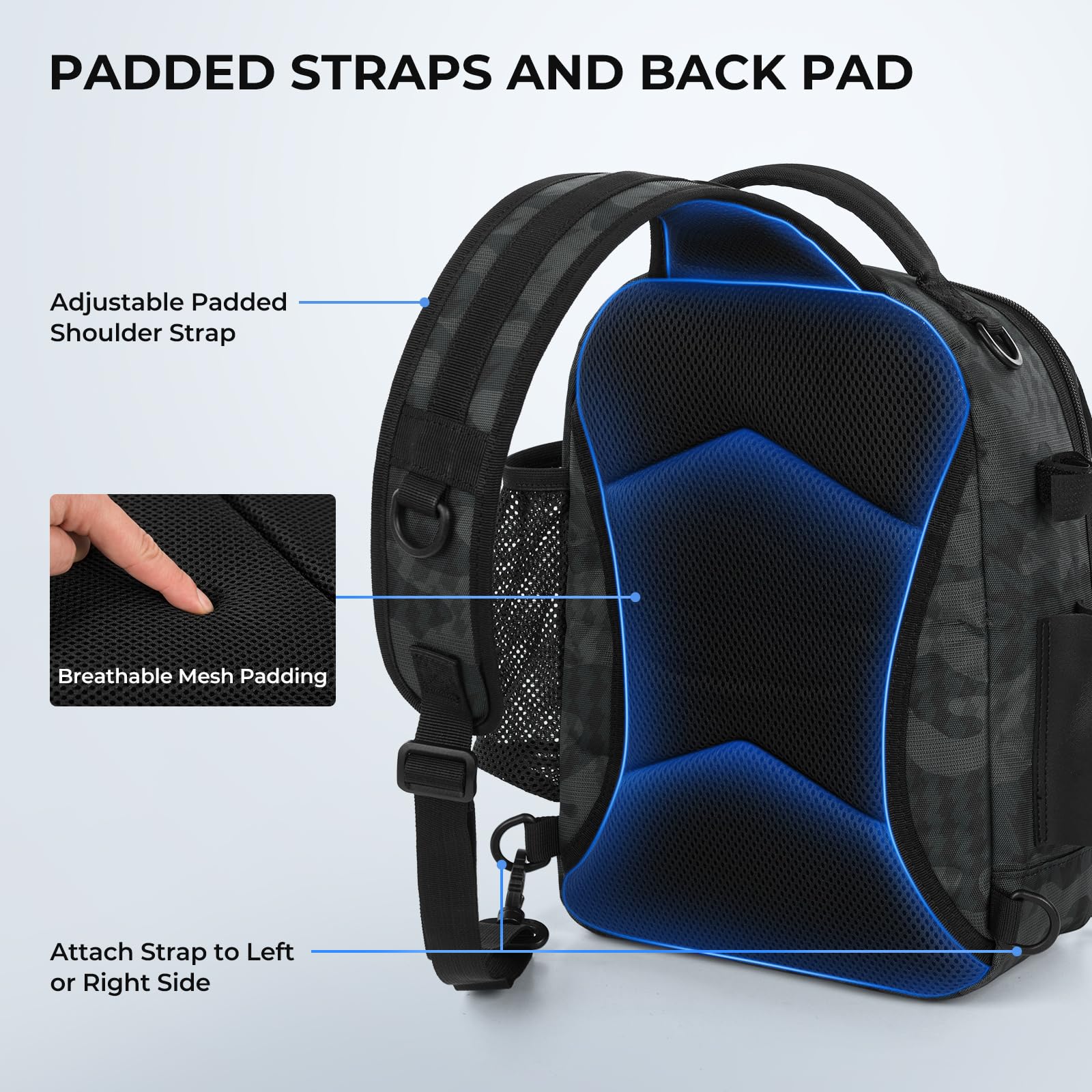 KastKing BaitSpace Fishing Sling Bag, Fishing Backpack with Rod & Beverage Holder, Tackle Bag for Fishing Gear - Image 6