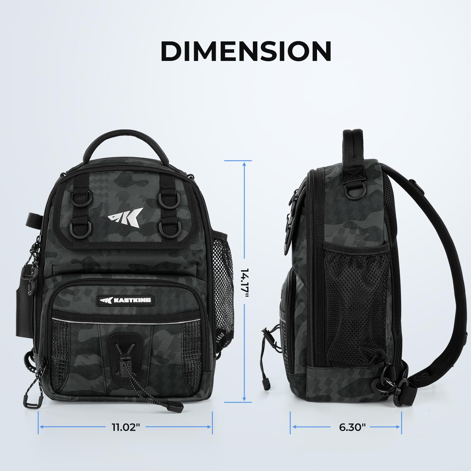 KastKing BaitSpace Fishing Sling Bag, Fishing Backpack with Rod & Beverage Holder, Tackle Bag for Fishing Gear - Image 7