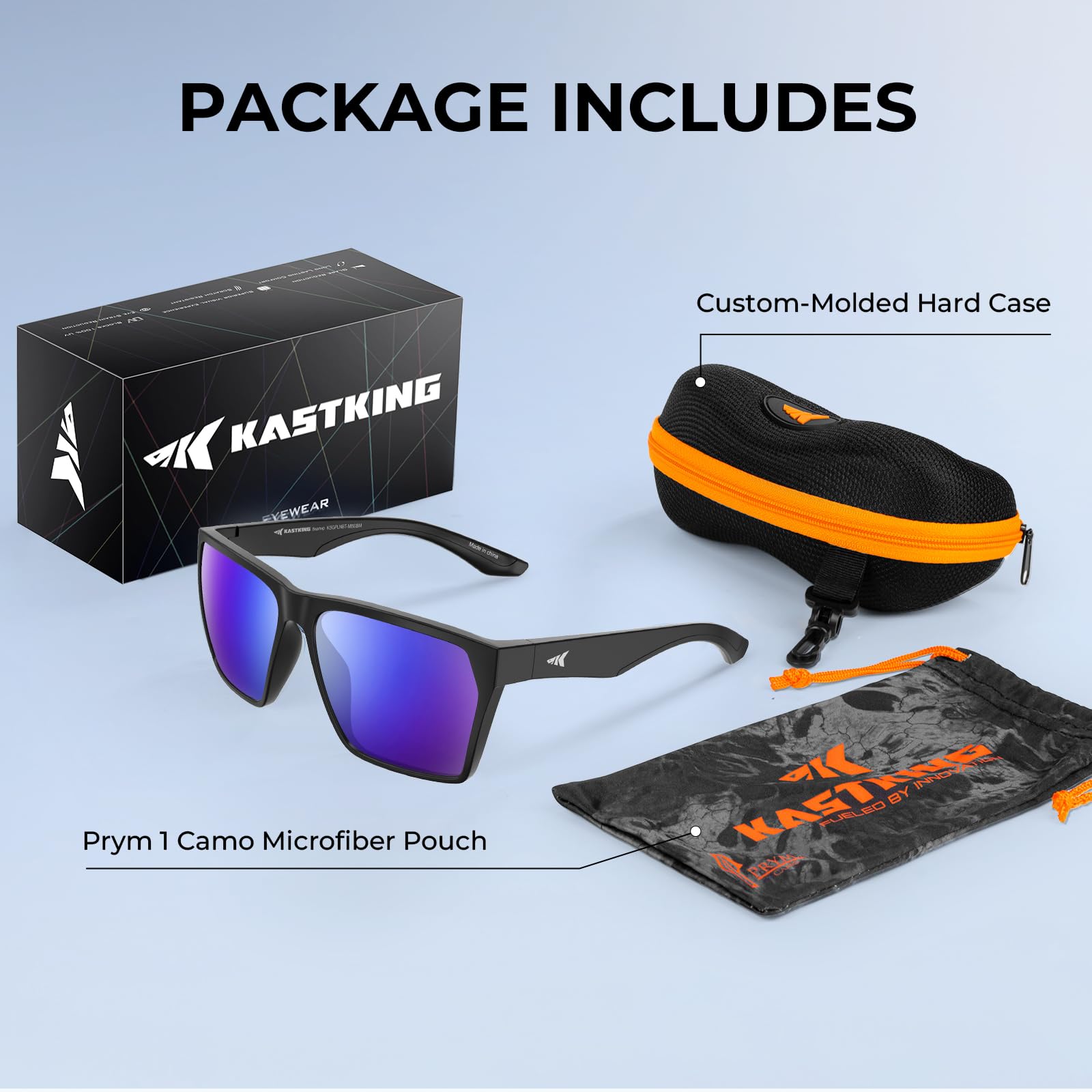 KastKing Beartrap Polarized Sports Fishing Sunglasses, With PuriVex Protective Lens Coating, Wayfarer Design, Men Women - Image 9