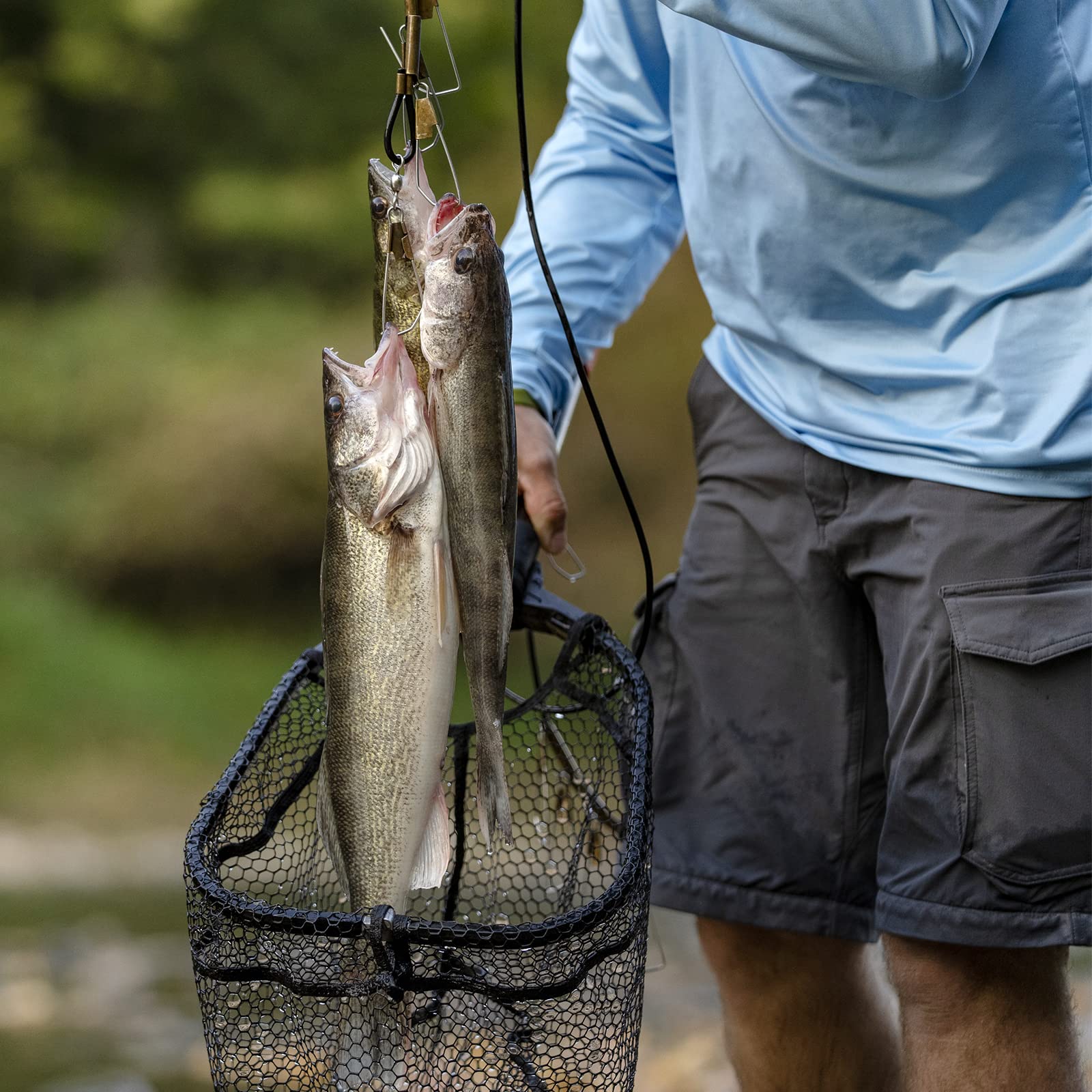 KastKing Brutus Fishing Net, Foldable Extendable Fish Landing Net, Lightweight & Portable Fishing Net with Soft EVA Foam Handle, Holds up to 44lbs/20KG, Fish-Friendly Mesh for a Safe Release - Image 5
