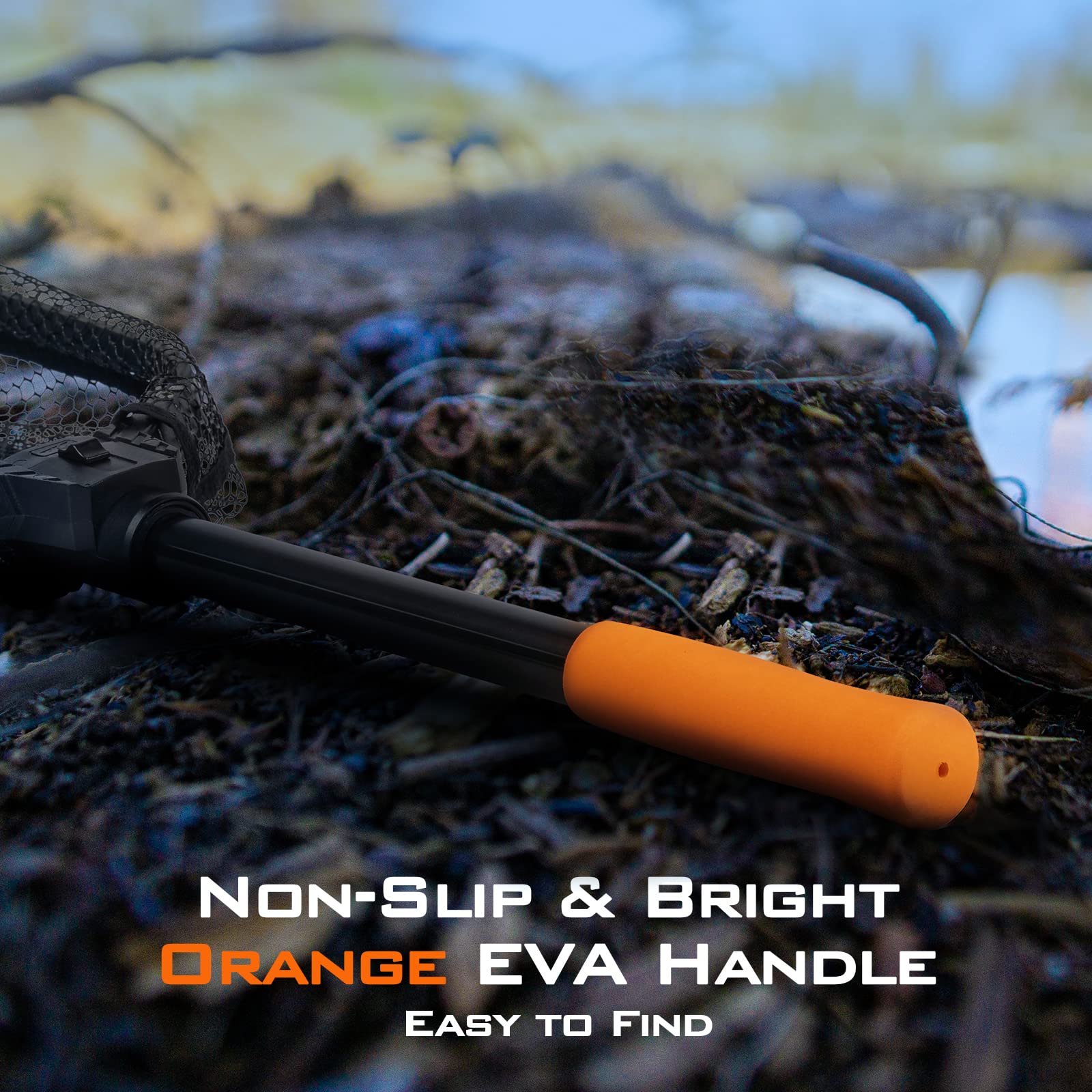 KastKing Brutus Fishing Net, Foldable Extendable Fish Landing Net, Lightweight & Portable Fishing Net with Soft EVA Foam Handle, Holds up to 44lbs/20KG, Fish-Friendly Mesh for a Safe Release - Image 7