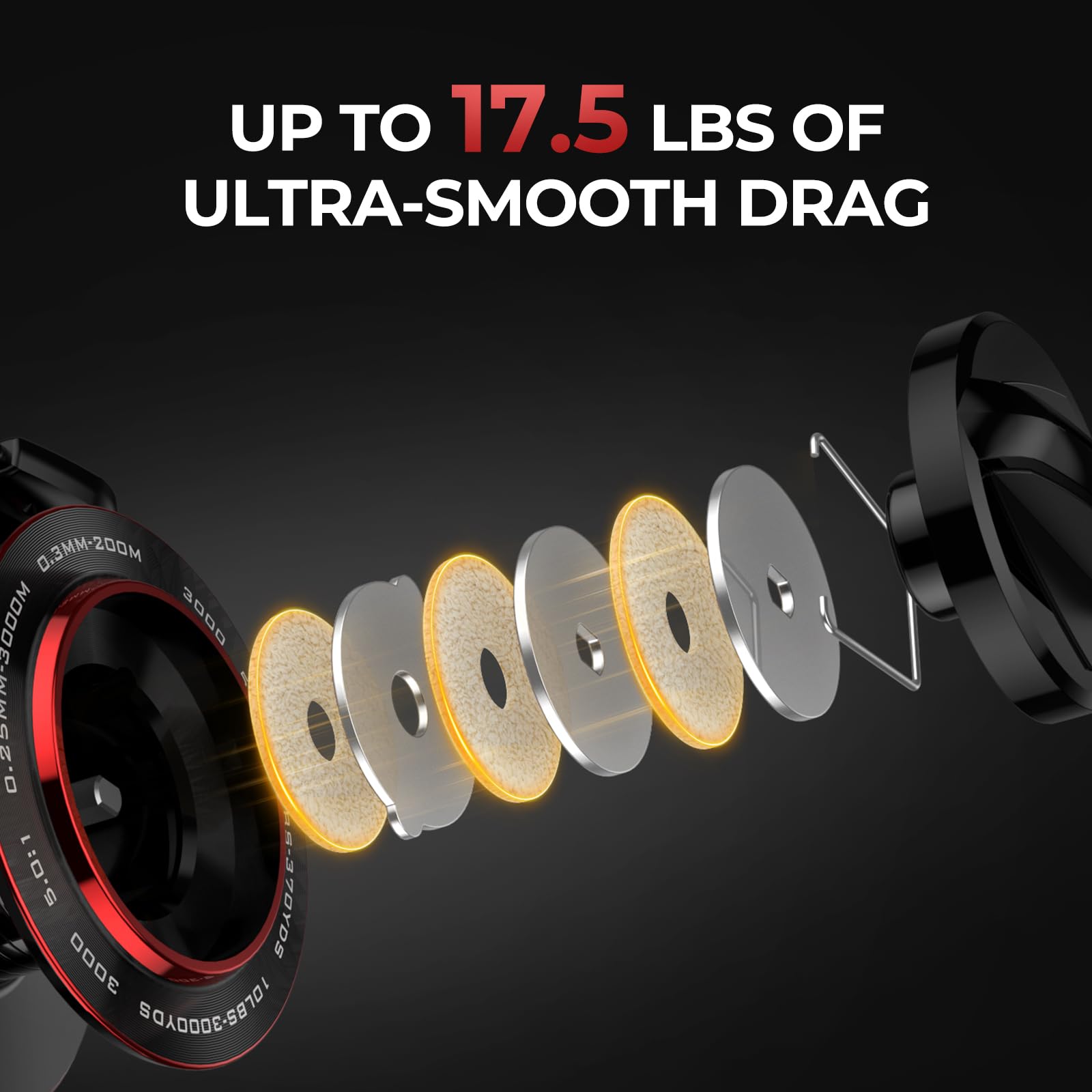 KastKing Brutus Fishing Rod and Reel Combo, Spinning & SpinCast Combo, Custom Tackle Kit, Pre-Spooled Line, Brute Tuff 2Pc Blanks, Stainless Steel Guide, EVA Handles, Custom Graphite Reel Seat - Image 6