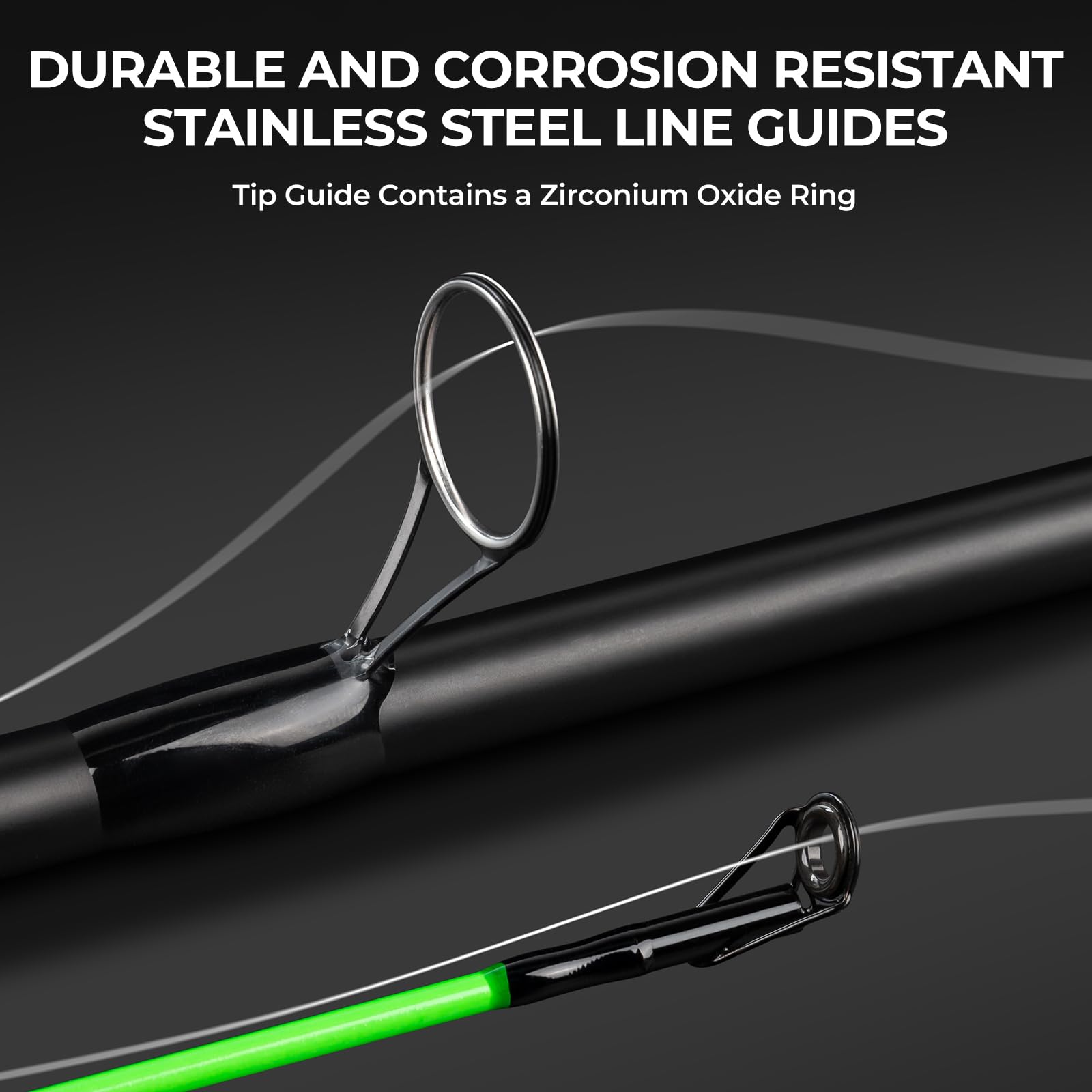 KastKing Brutus Fishing Rod and Reel Combo, Spinning & SpinCast Combo, Custom Tackle Kit, Pre-Spooled Line, Brute Tuff 2Pc Blanks, Stainless Steel Guide, EVA Handles, Custom Graphite Reel Seat - Image 8