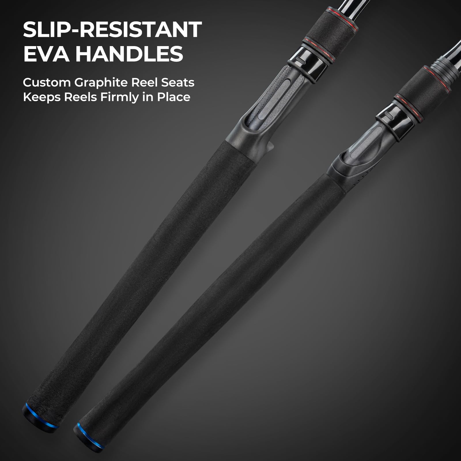 KastKing Brutus Fishing Rod and Reel Combo, Spinning & SpinCast Combo, Custom Tackle Kit, Pre-Spooled Line, Brute Tuff 2Pc Blanks, Stainless Steel Guide, EVA Handles, Custom Graphite Reel Seat - Image 7