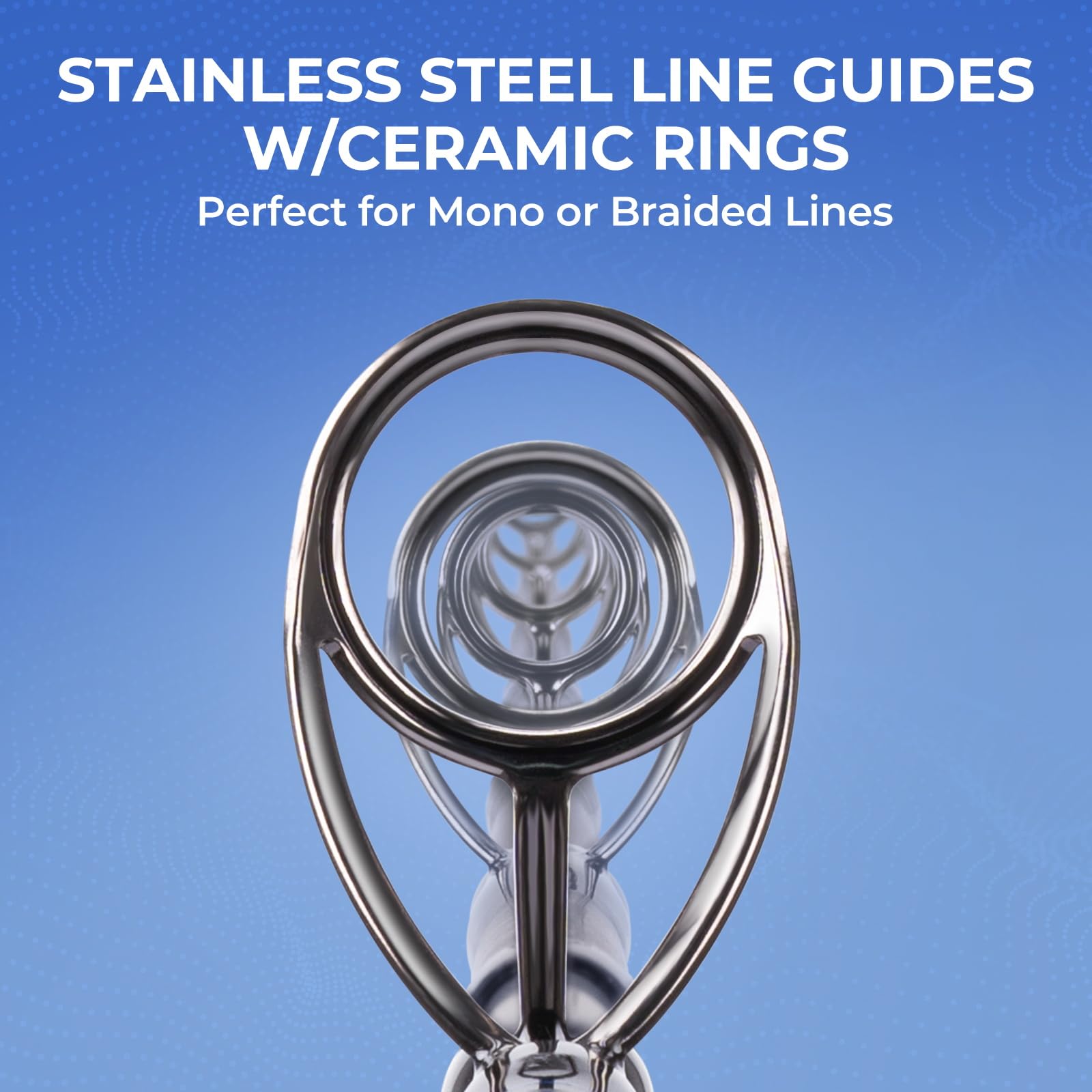 KastKing Centron Fishing Rod and Reel Combo, Spinning & Baitcasting Combos, IM6 Graphite 2Pc Blanks, Stainless Steel Guides with Ceramic Rings, Contoured EVA Handles & Fighting Butt - Image 3