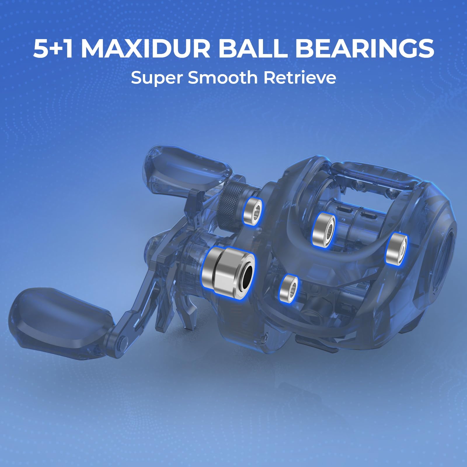 KastKing Centron Fishing Rod and Reel Combo, Spinning & Baitcasting Combos, IM6 Graphite 2Pc Blanks, Stainless Steel Guides with Ceramic Rings, Contoured EVA Handles & Fighting Butt - Image 5