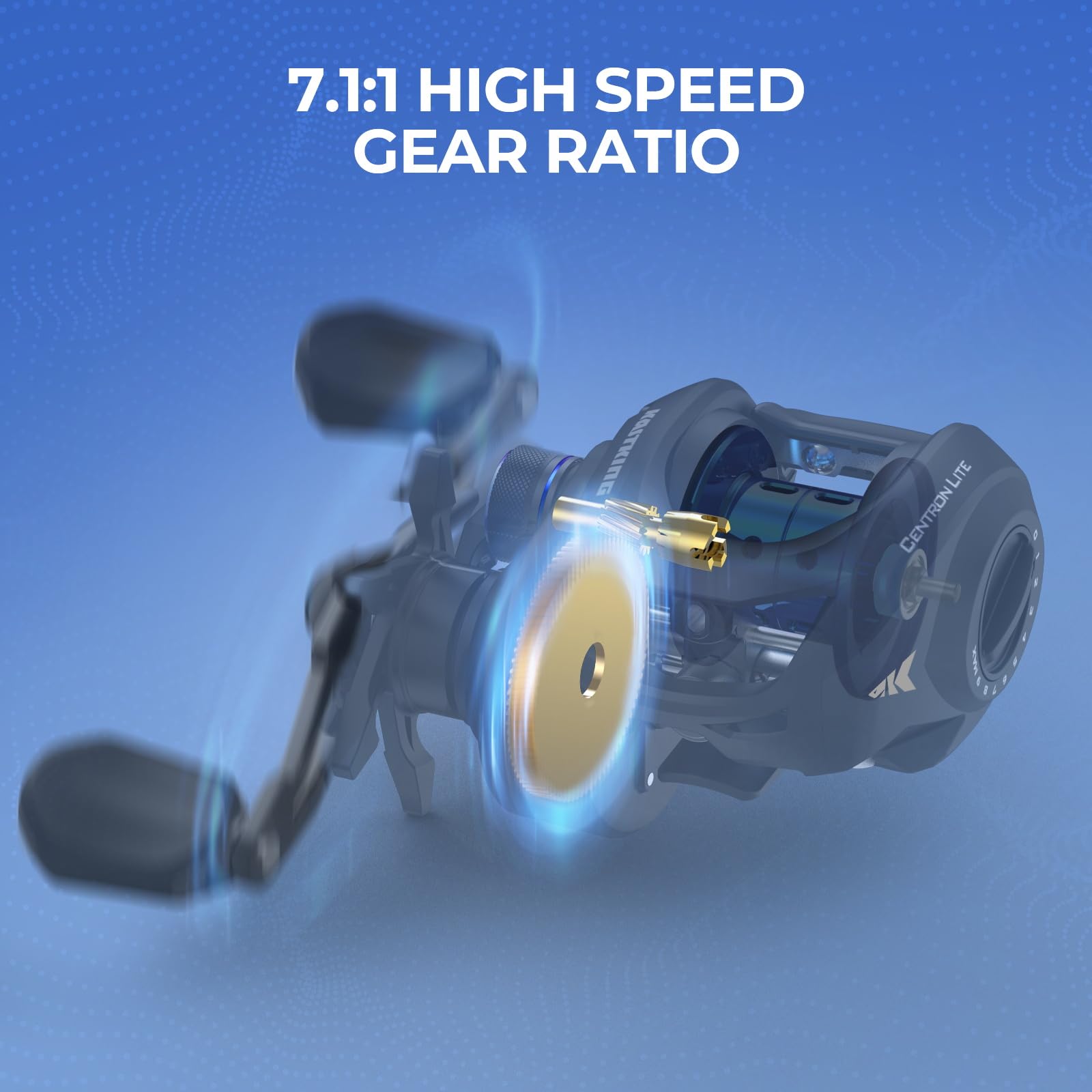 KastKing Centron Fishing Rod and Reel Combo, Spinning & Baitcasting Combos, IM6 Graphite 2Pc Blanks, Stainless Steel Guides with Ceramic Rings, Contoured EVA Handles & Fighting Butt - Image 7