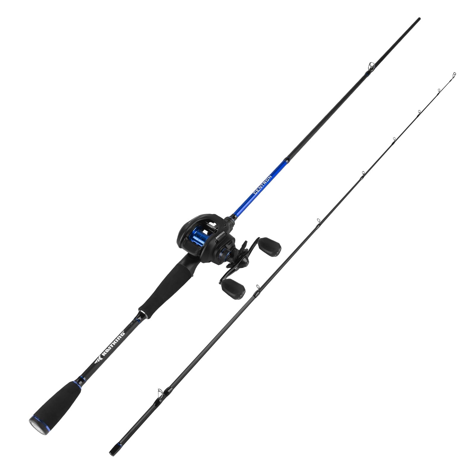 KastKing Centron Fishing Rod and Reel Combo, Spinning & Baitcasting Combos, IM6 Graphite 2Pc Blanks, Stainless Steel Guides with Ceramic Rings, Contoured EVA Handles & Fighting Butt - Image 8