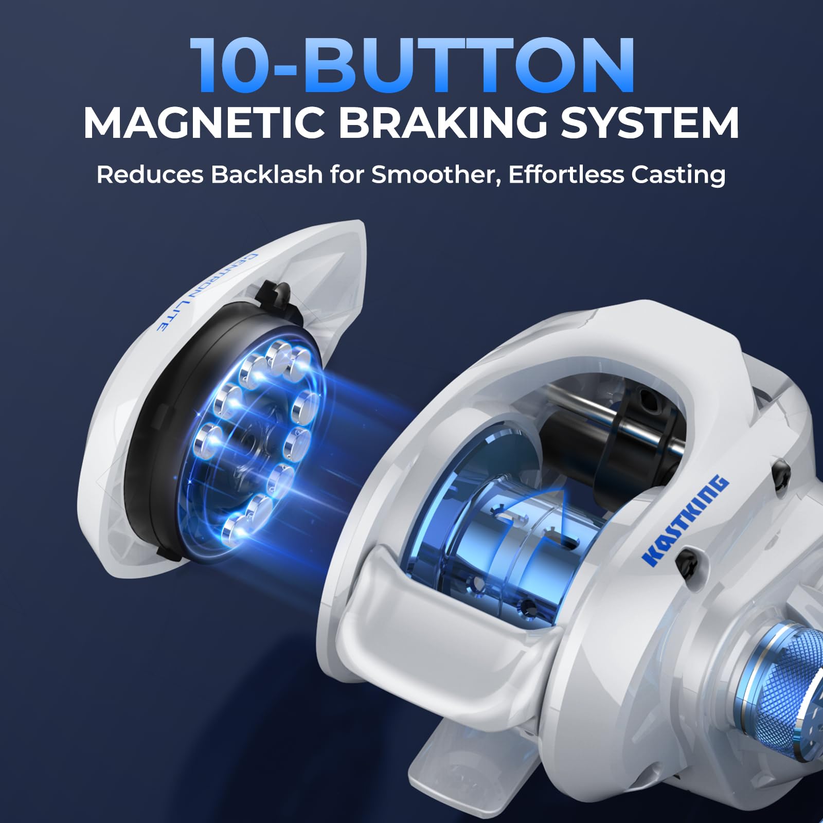 KastKing Centron Lite Travel Fishing Rod and Reel Combo, Packable Twin-Tips Spinning & Baitcaster Combos, Lightweight IM6 Graphite, Portable Multi-Piece Kit for Freshwater Saltwater Bass Trout - Image 8