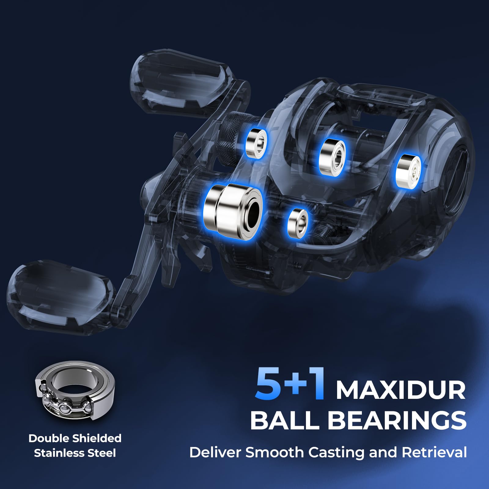 KastKing Centron Lite Travel Fishing Rod and Reel Combo, Packable Twin-Tips Spinning & Baitcaster Combos, Lightweight IM6 Graphite, Portable Multi-Piece Kit for Freshwater Saltwater Bass Trout - Image 9