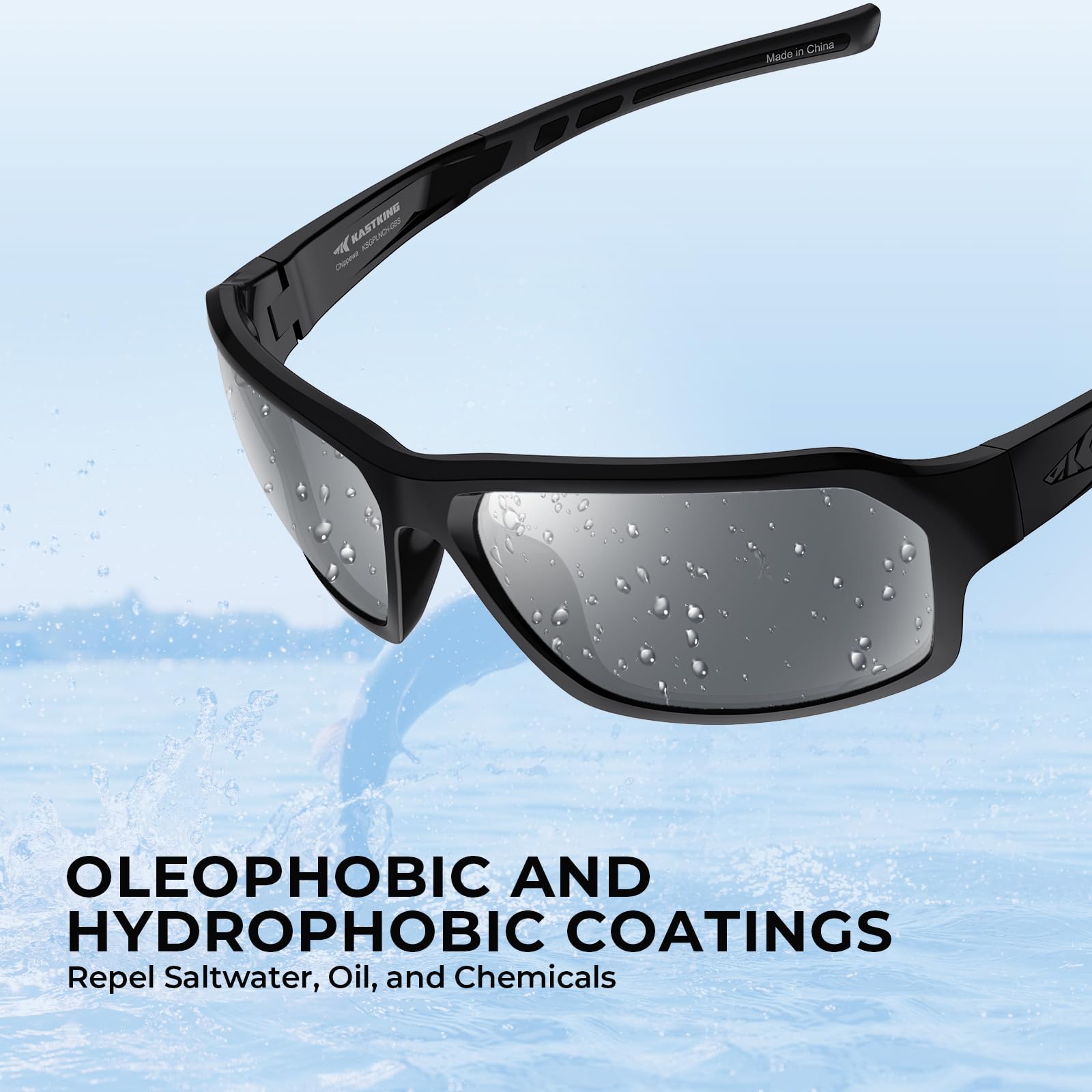 KastKing Chippewa Polarized Fishing Sunglasses, UV400 Protection Full Wrap Frame Sports Cycling Sunglasses, 1.0mm TAC Lenses - Image 4