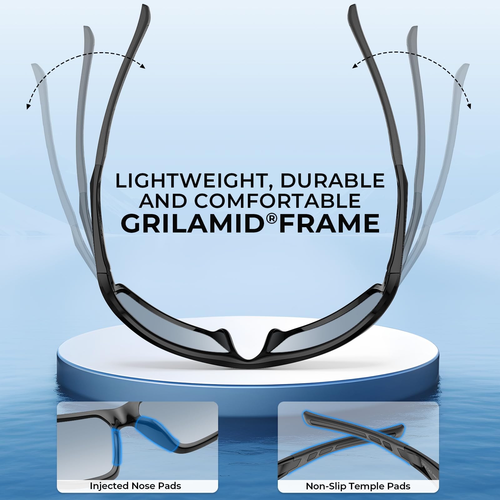 KastKing Chippewa Polarized Fishing Sunglasses, UV400 Protection Full Wrap Frame Sports Cycling Sunglasses, 1.0mm TAC Lenses - Image 5