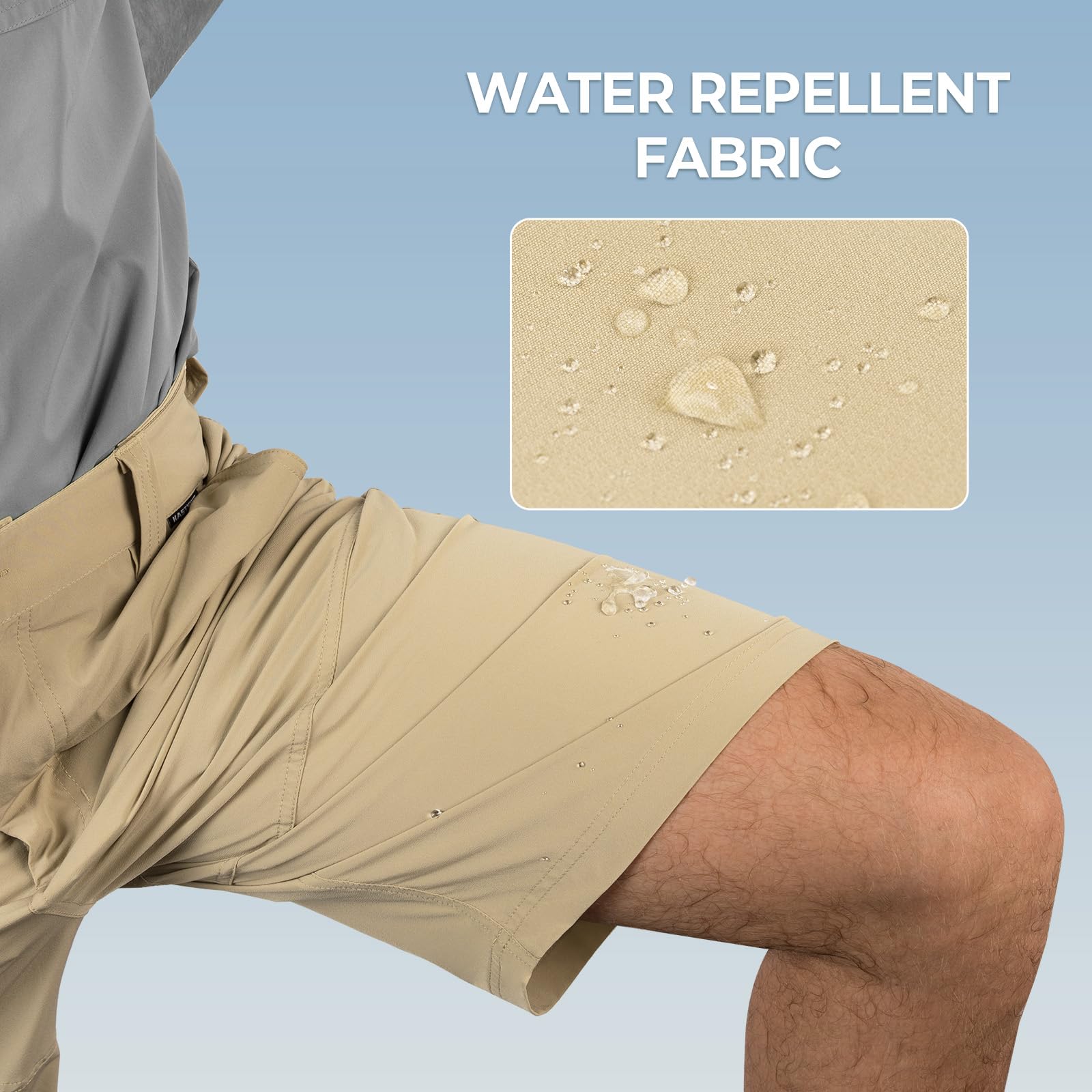 KastKing Cool Caster Men's Fishing Shorts, UPF 50+ Hiking Shorts, 10.5” and 7.5” Available, Water Repellent, 4-Way Stretch - Image 6