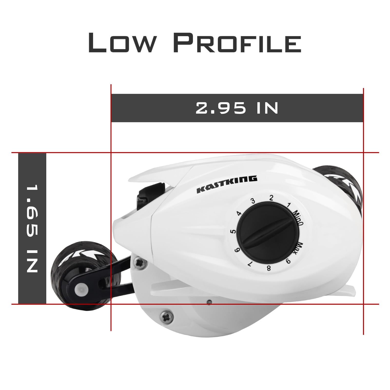 KastKing Crixus Fishing Rod and Reel Combo, High Performance Spinning & Baitcaster Combo, IM6 Graphite 2Pc Blanks, Zirconium Oxide Rings, SuperPolymer Handle, Lightweight Reel with Aluminum Spool - Image 4