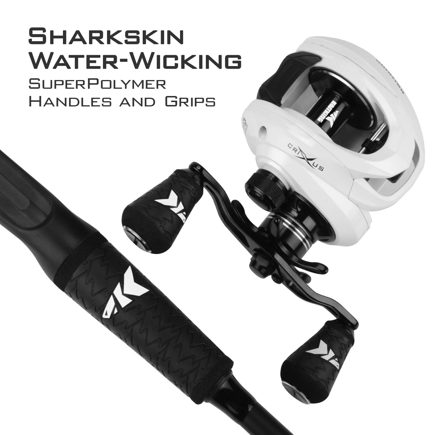 KastKing Crixus Fishing Rod and Reel Combo, High Performance Spinning & Baitcaster Combo, IM6 Graphite 2Pc Blanks, Zirconium Oxide Rings, SuperPolymer Handle, Lightweight Reel with Aluminum Spool - Image 6