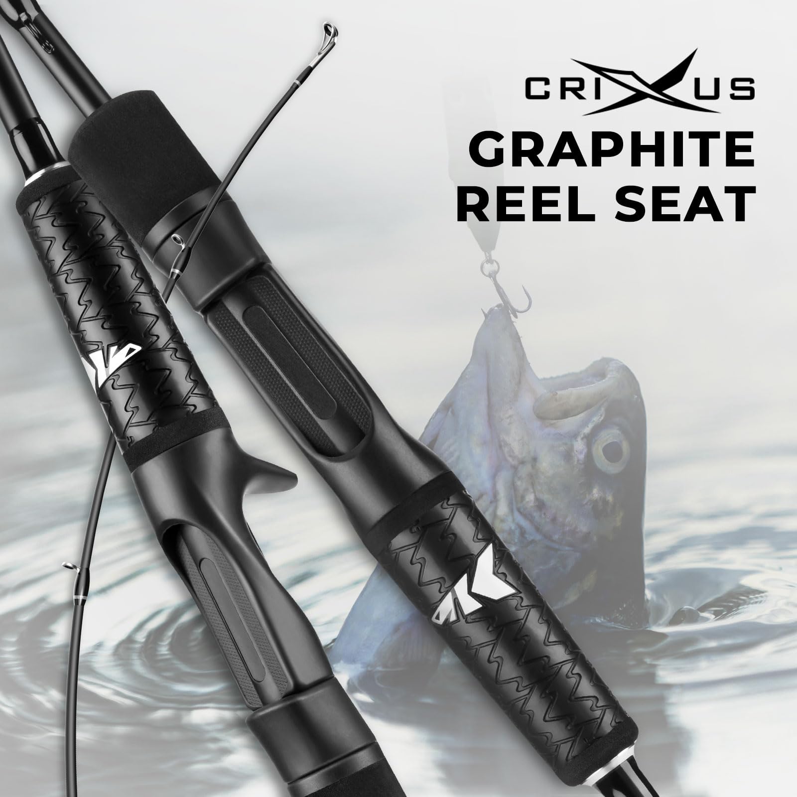 KastKing Crixus Fishing Rod and Reel Combo, High Performance Spinning & Baitcaster Combo, IM6 Graphite 2Pc Blanks, Zirconium Oxide Rings, SuperPolymer Handle, Lightweight Reel with Aluminum Spool - Image 8