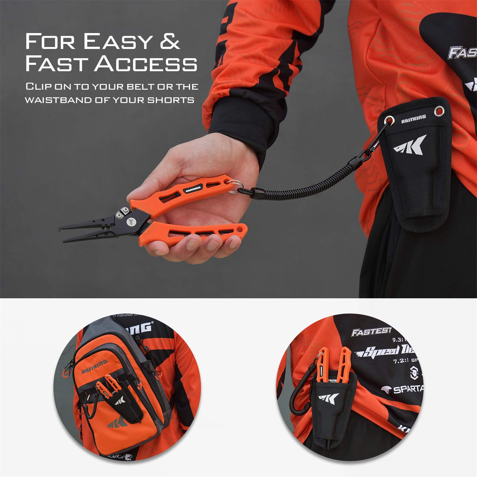 KastKing Cutthroat 7 inch Fishing Split Ring Pliers, 420 Stainless Steel Fishing Tools, Saltwater Resistant Fishing Gear, Tungsten Carbide Cutters - Image 5