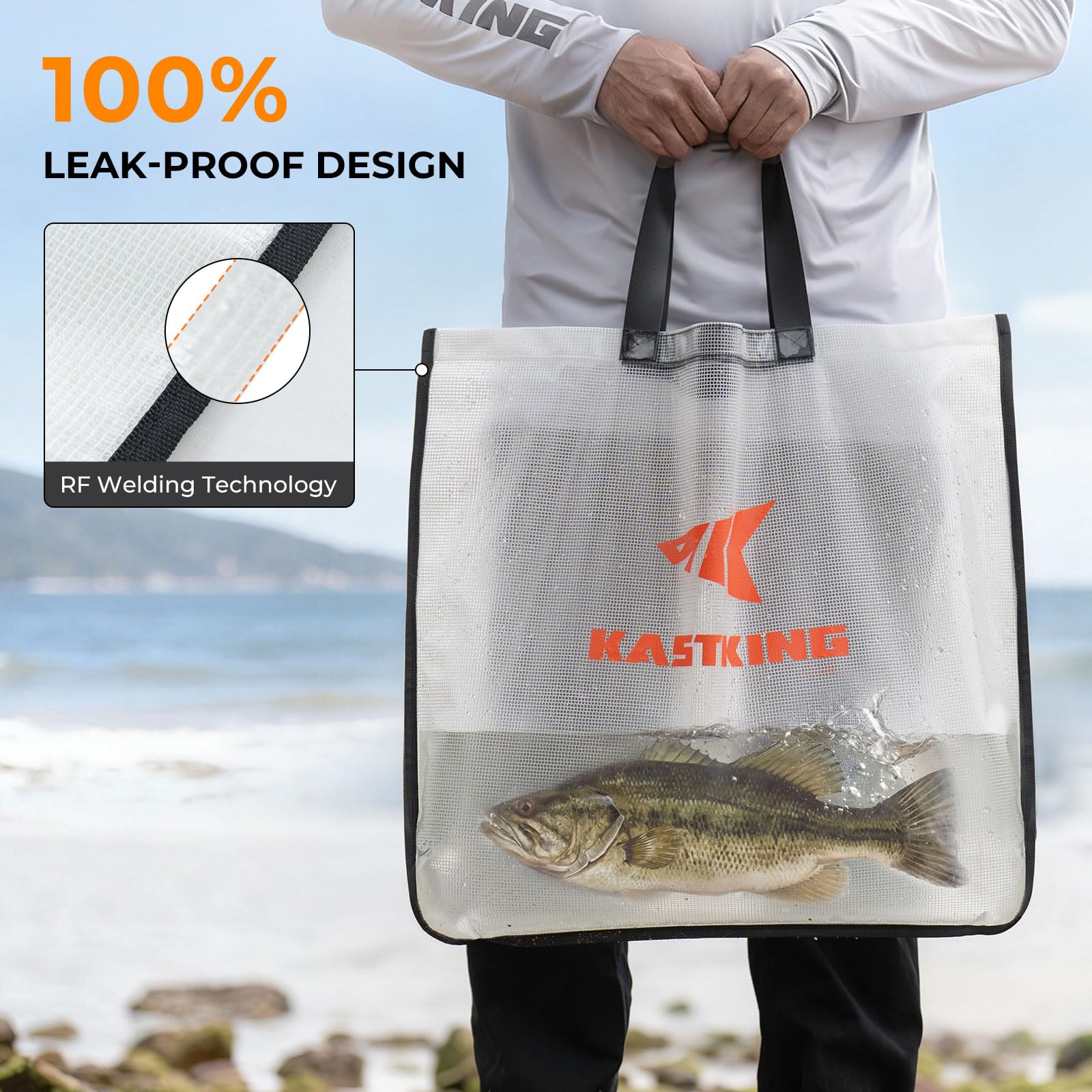 KastKing EliteTote Fishing Tournament Weigh-In Bag, Heavy Duty Weigh in Bag for Tournament Fishing, 100% Leakproof, Tear- & Puncture-Resistant - Image 4