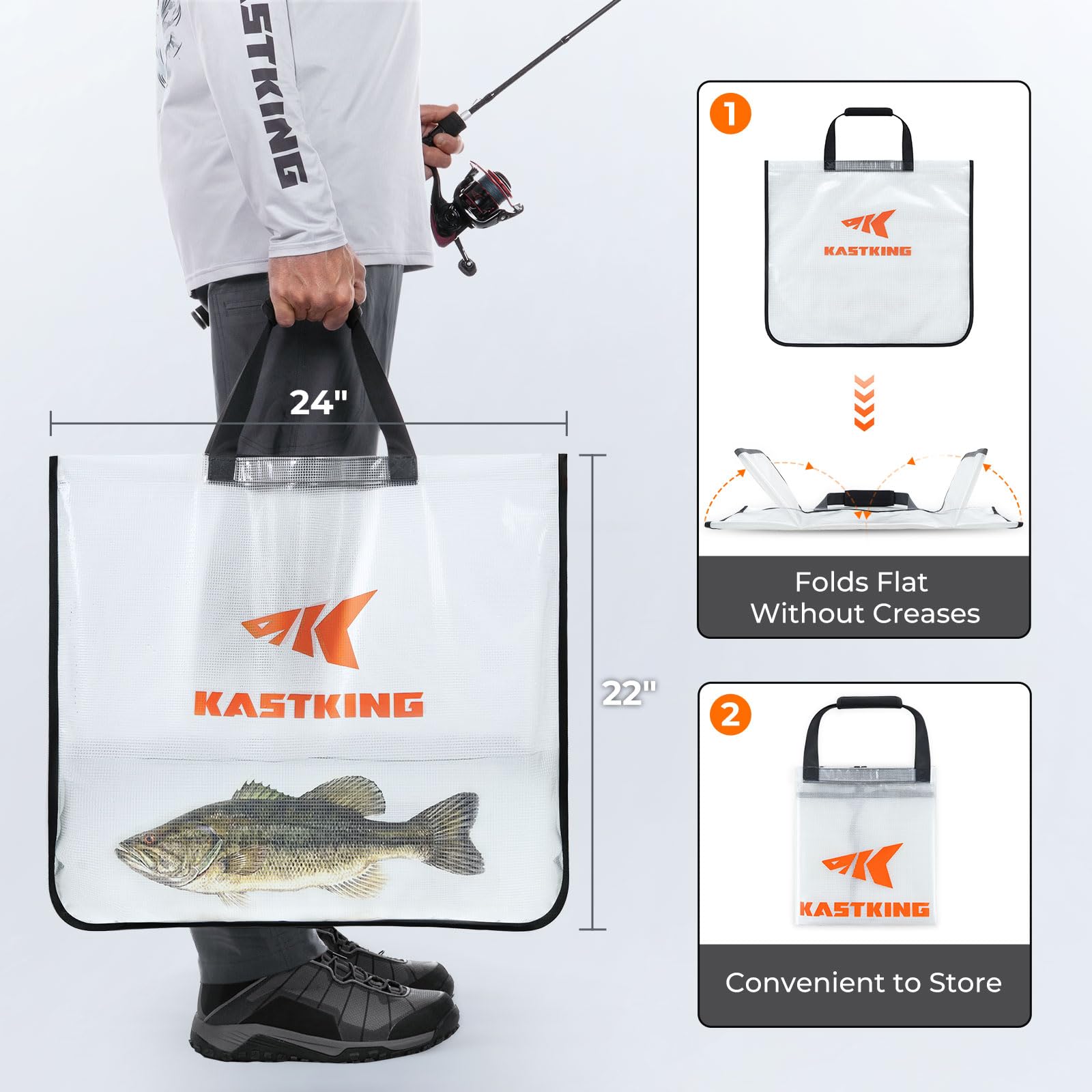 KastKing EliteTote Fishing Tournament Weigh-In Bag, Heavy Duty Weigh in Bag for Tournament Fishing, 100% Leakproof, Tear- & Puncture-Resistant - Image 8