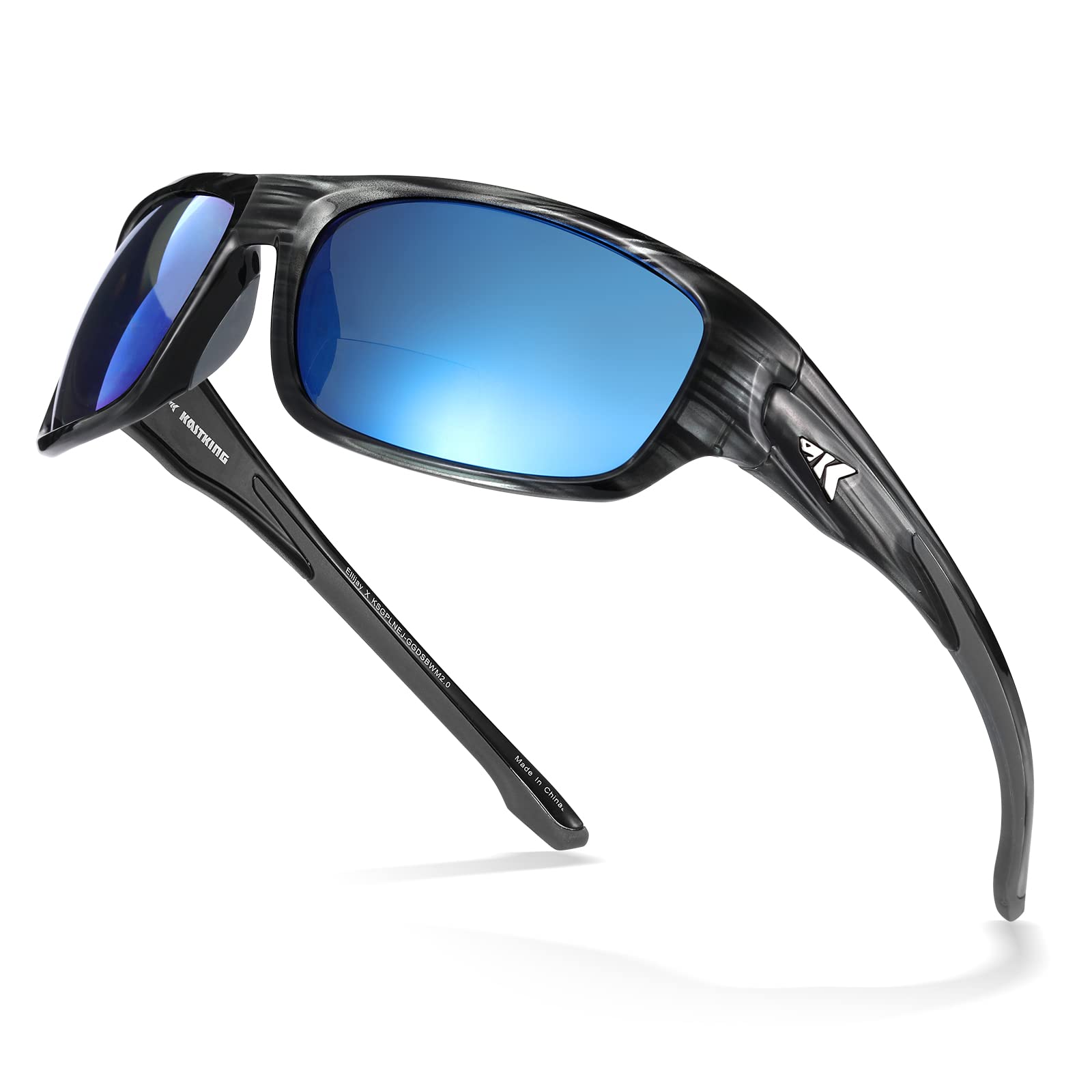 KastKing Ellijay Bifocal Polarized Sunglasses, Bi-Focal x1.5 x2.0 x2.5 Magnifications, Wrap Sport Reader Sunglasses - Image 9