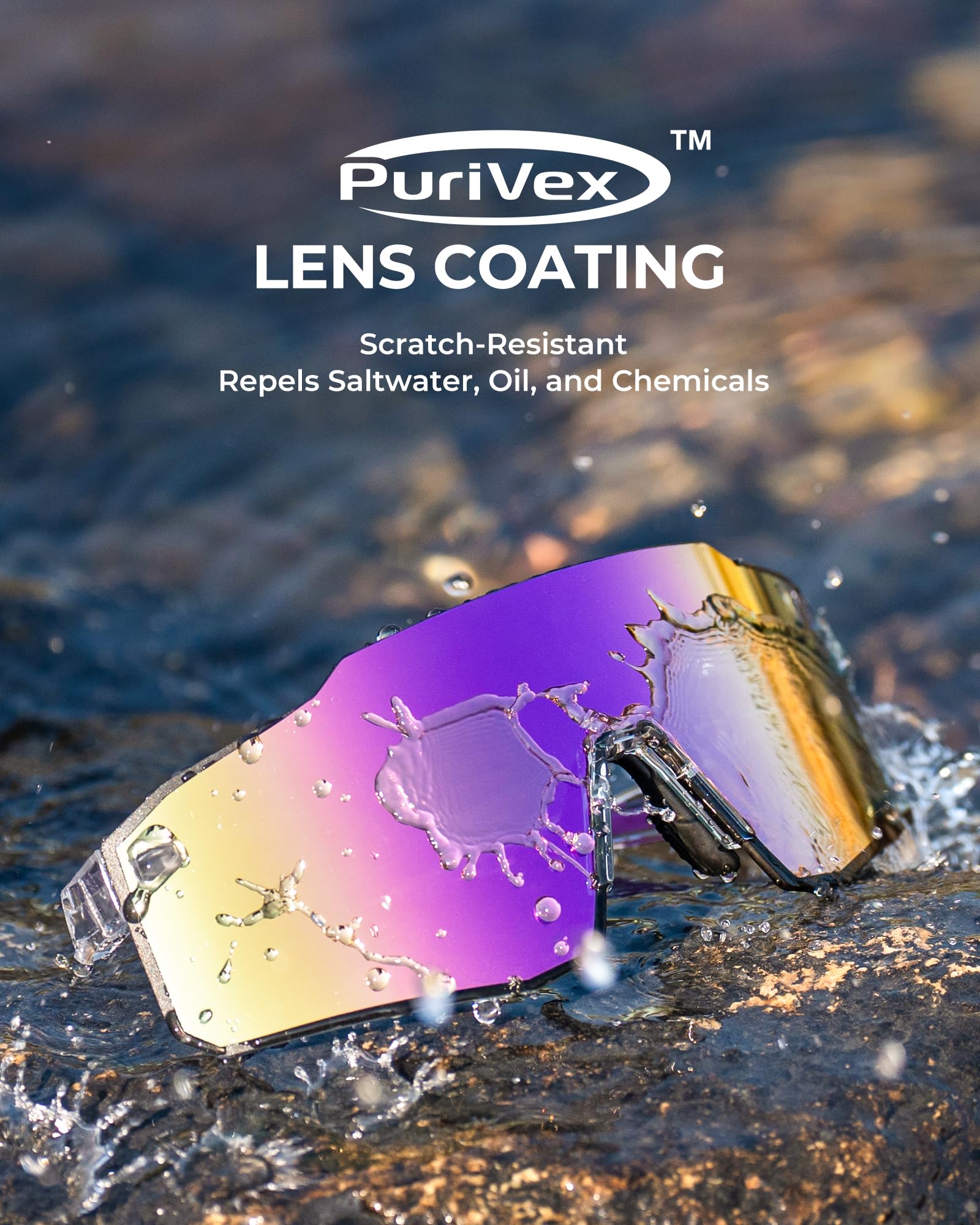 KastKing Etowah Polarized Sports Fishing Sunglasses, With PuriVex Protective Lens Coating, Rimless Wrap Design, Men Women - Image 3