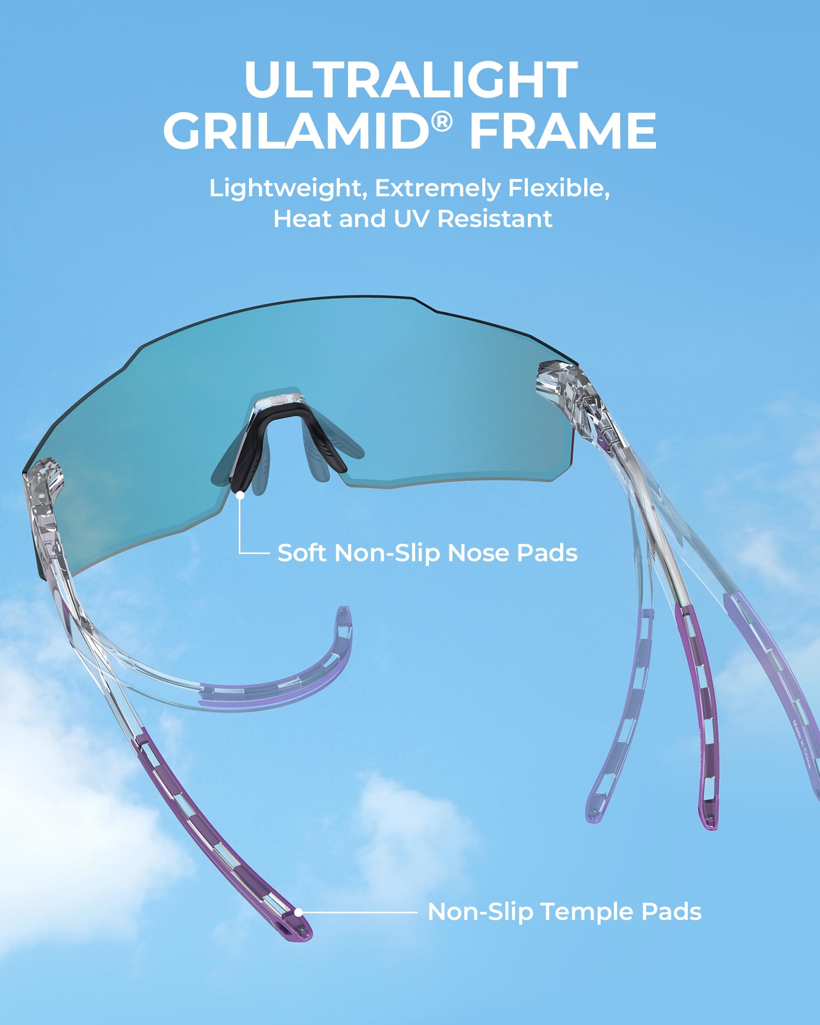 KastKing Etowah Polarized Sports Fishing Sunglasses, With PuriVex Protective Lens Coating, Rimless Wrap Design, Men Women - Image 6