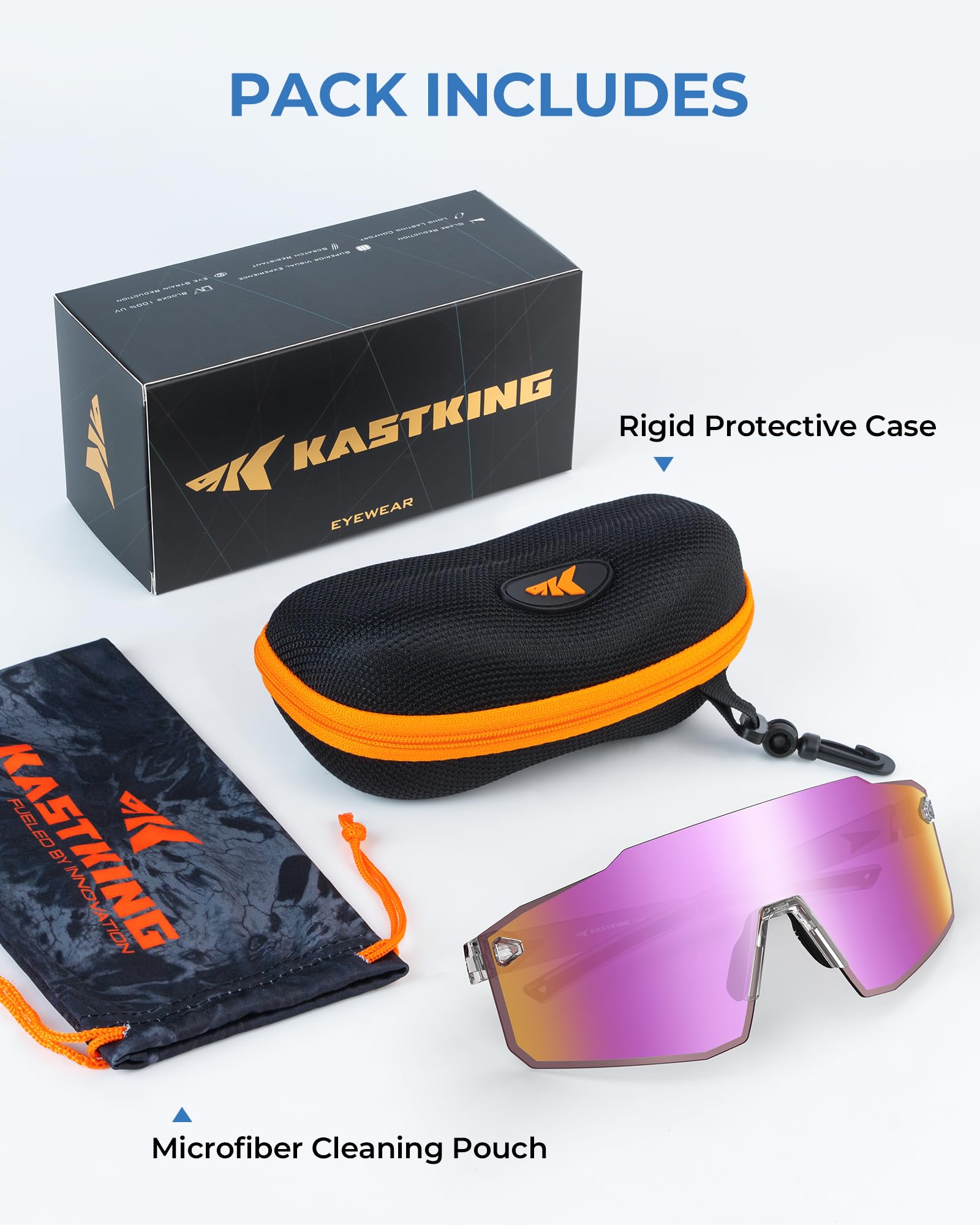 KastKing Etowah Polarized Sports Fishing Sunglasses, With PuriVex Protective Lens Coating, Rimless Wrap Design, Men Women - Image 8