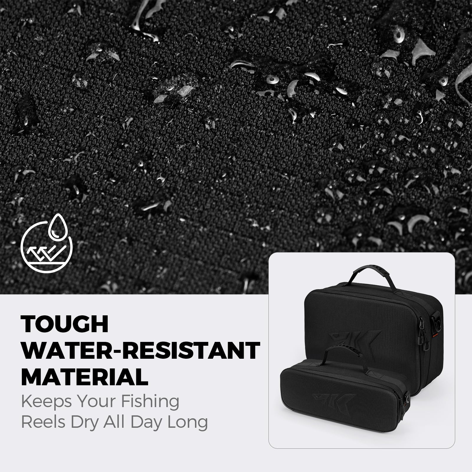 KastKing Fishing Reel Case Medium & Large, Customize Storage, Shockproof Internal Divider Design, Rigid Structural Loadmaster System, Tough and Water-resistant, Keep Reels Protective, Two Size Options - Image 6