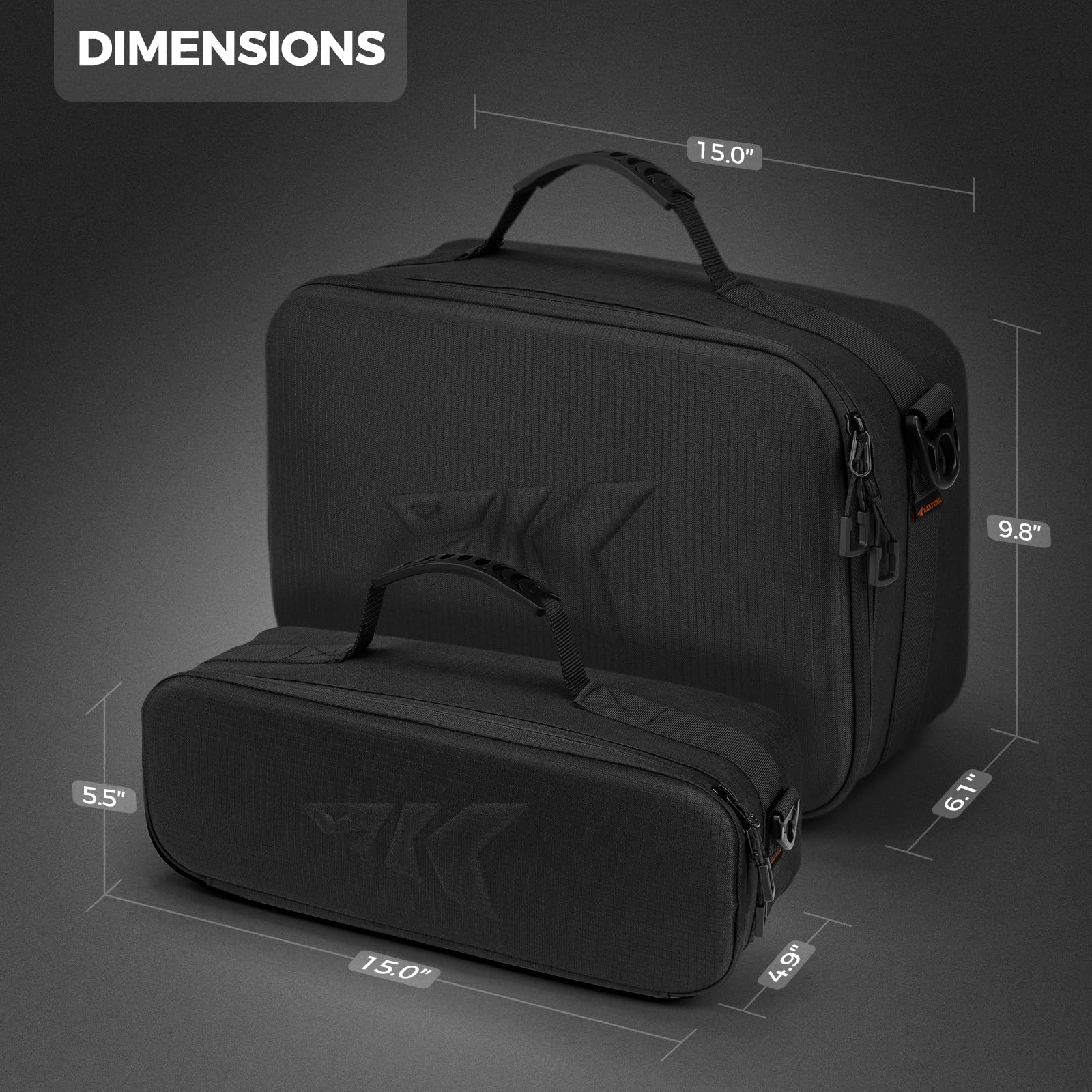 KastKing Fishing Reel Case Medium & Large, Customize Storage, Shockproof Internal Divider Design, Rigid Structural Loadmaster System, Tough and Water-resistant, Keep Reels Protective, Two Size Options - Image 7