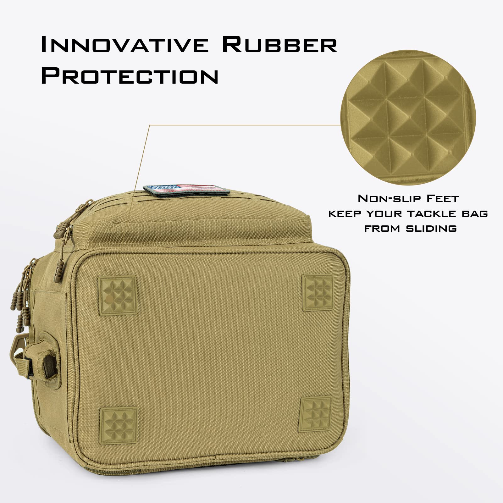 KastKing Fishing Tackle Bags - Saltwater & Freshwater Fishing Bags - Water Resistant, Padded Shoulder Strap - Gear Storage - Image 5