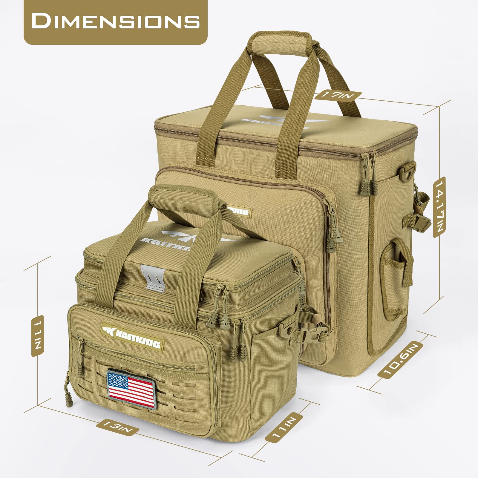 KastKing Fishing Tackle Bags - Saltwater & Freshwater Fishing Bags - Water Resistant, Padded Shoulder Strap - Gear Storage - Image 7