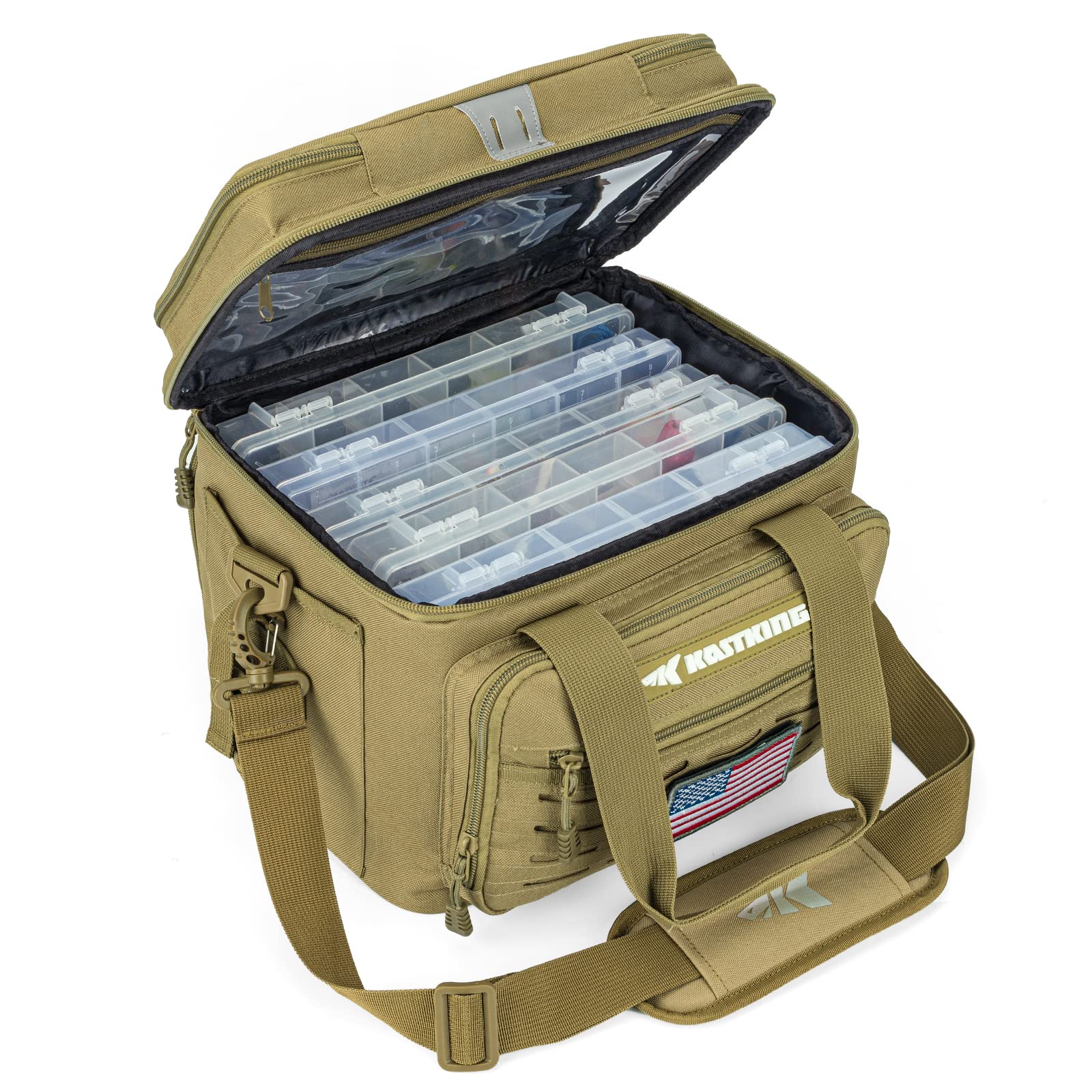 KastKing Fishing Tackle Bags - Saltwater & Freshwater Fishing Bags - Water Resistant, Padded Shoulder Strap - Gear Storage - Image 9
