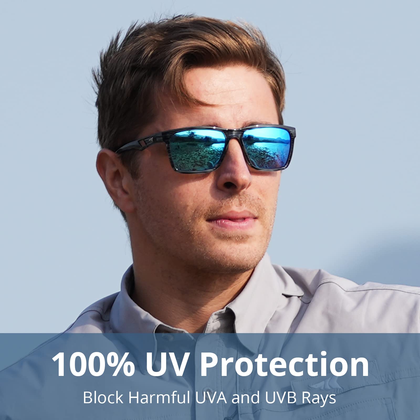 KastKing FlatRock Polarized Sport Sunglasses for Men and Women, Ideal for Driving Fishing Cycling Running, UV Protection - Image 5