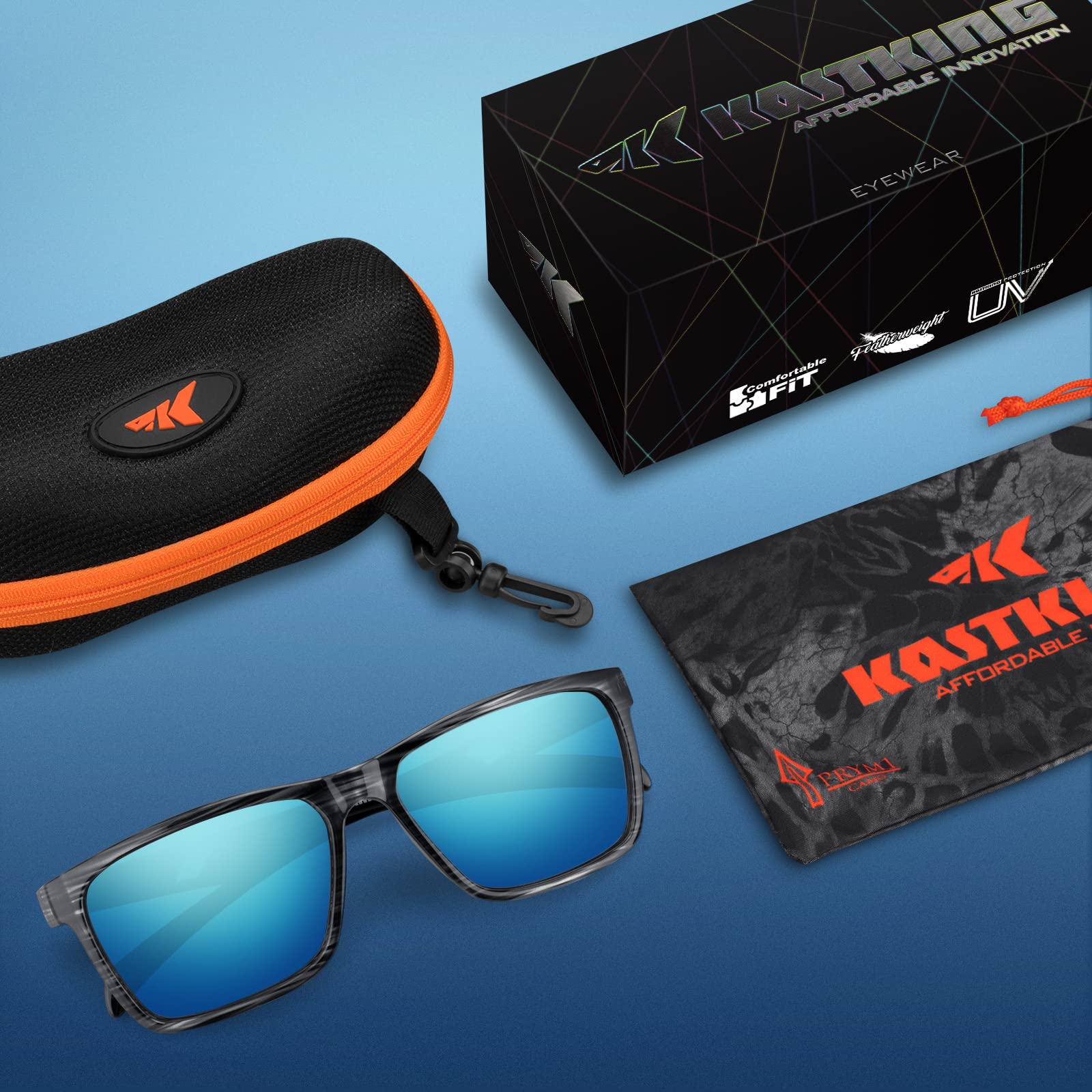 KastKing FlatRock Polarized Sport Sunglasses for Men and Women, Ideal for Driving Fishing Cycling Running, UV Protection - Image 8