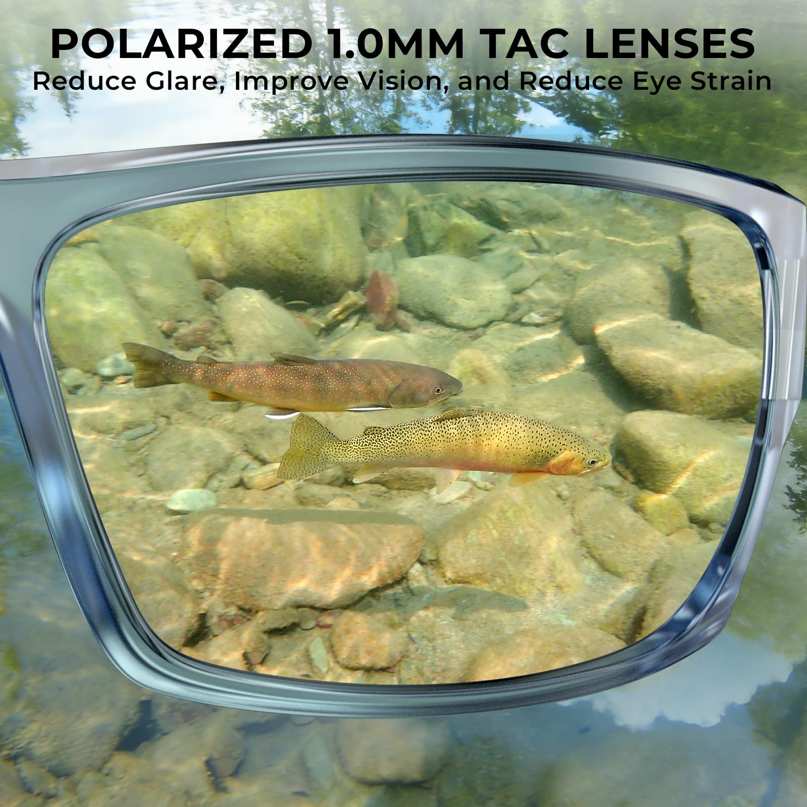 KastKing Gauley Polarized Sunglasses With PuriVex Protective Lens Coating,UV 400 and Wrap Design Sport Fishing Sunglasses - Image 4