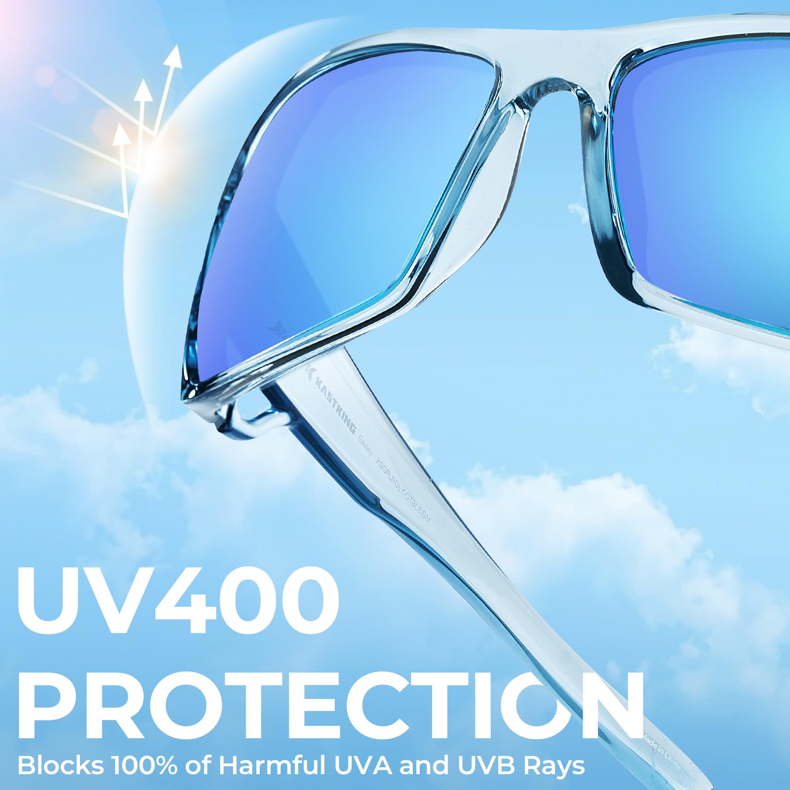 KastKing Gauley Polarized Sunglasses With PuriVex Protective Lens Coating,UV 400 and Wrap Design Sport Fishing Sunglasses - Image 5