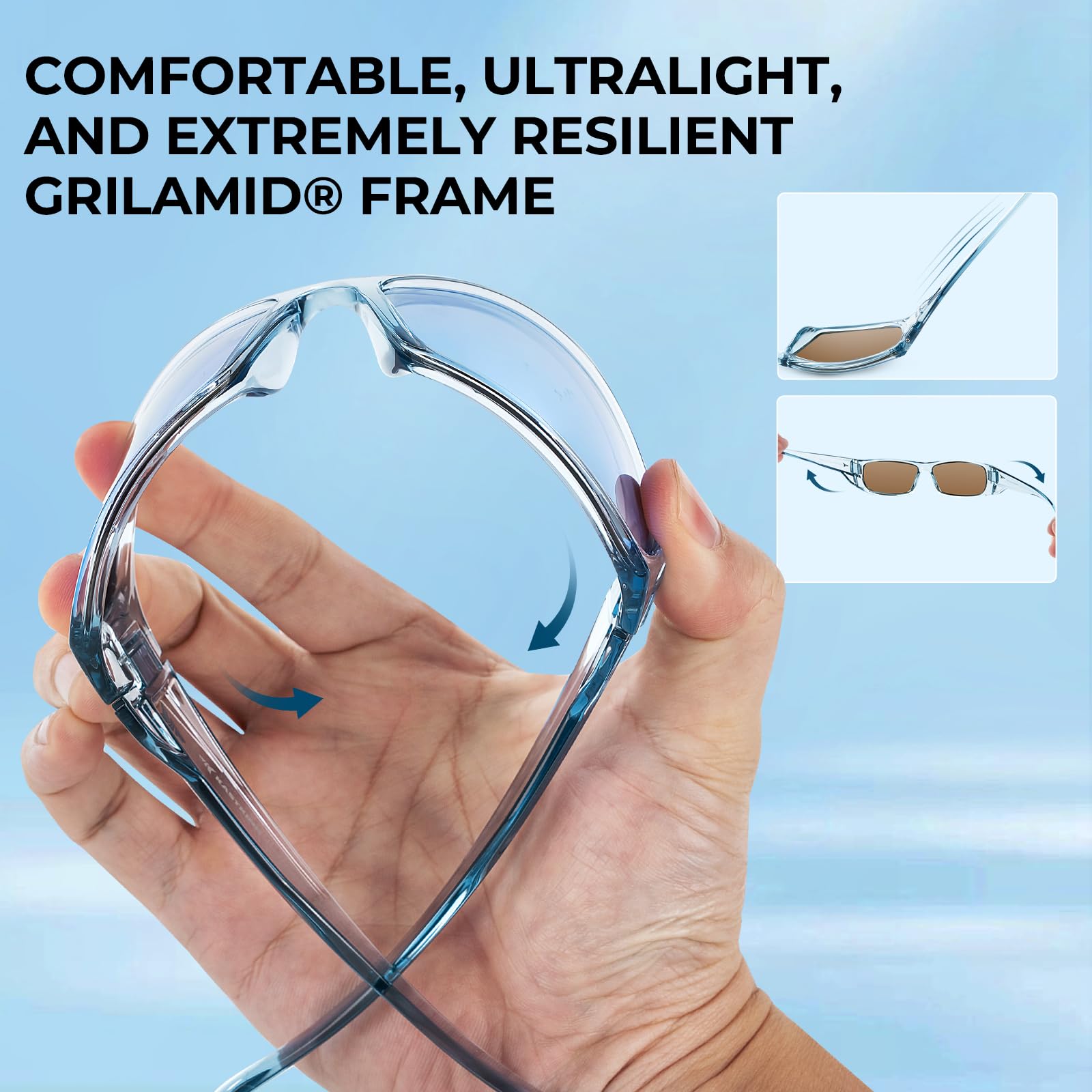 KastKing Gauley Polarized Sunglasses With PuriVex Protective Lens Coating,UV 400 and Wrap Design Sport Fishing Sunglasses - Image 6