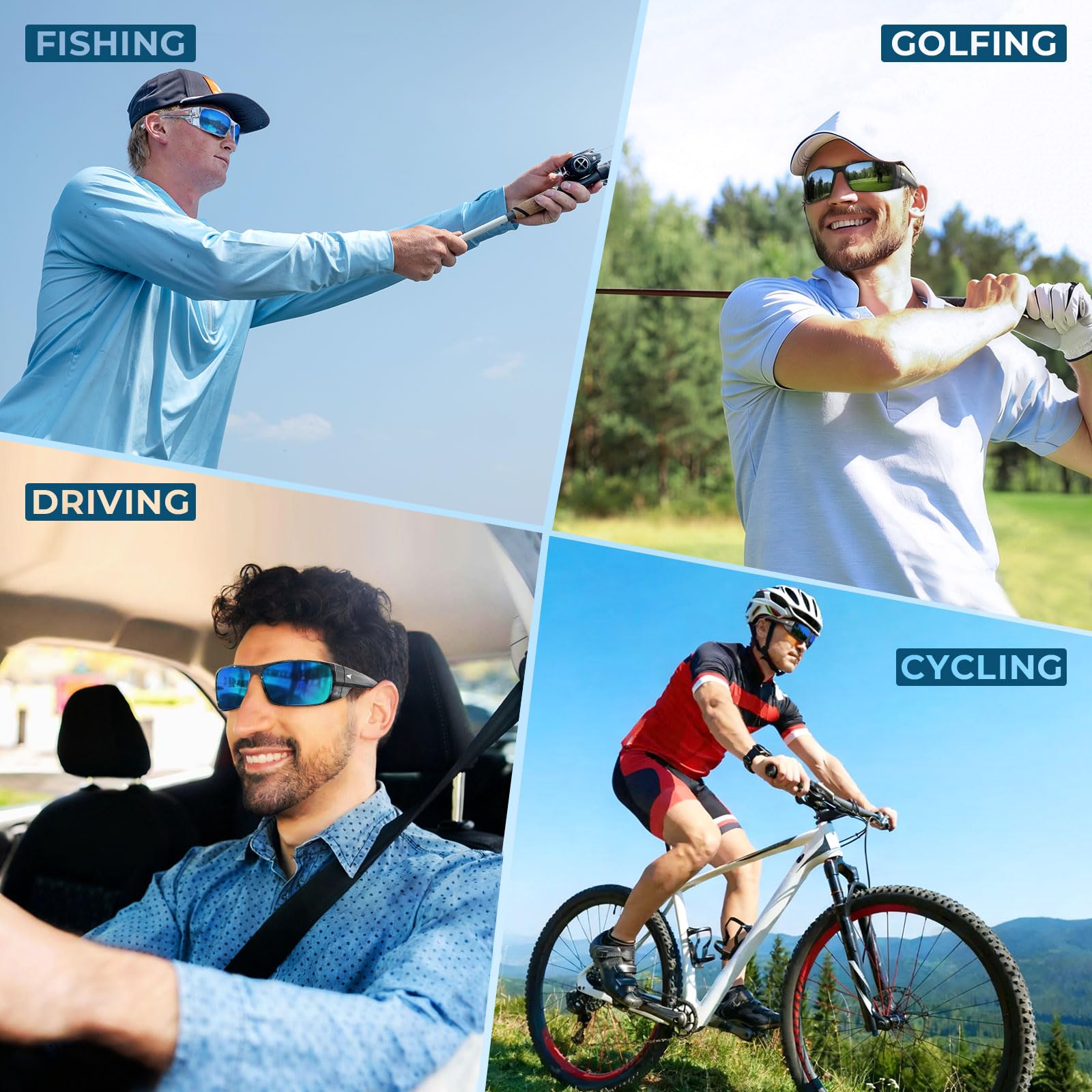 KastKing Gauley Polarized Sunglasses With PuriVex Protective Lens Coating,UV 400 and Wrap Design Sport Fishing Sunglasses - Image 8