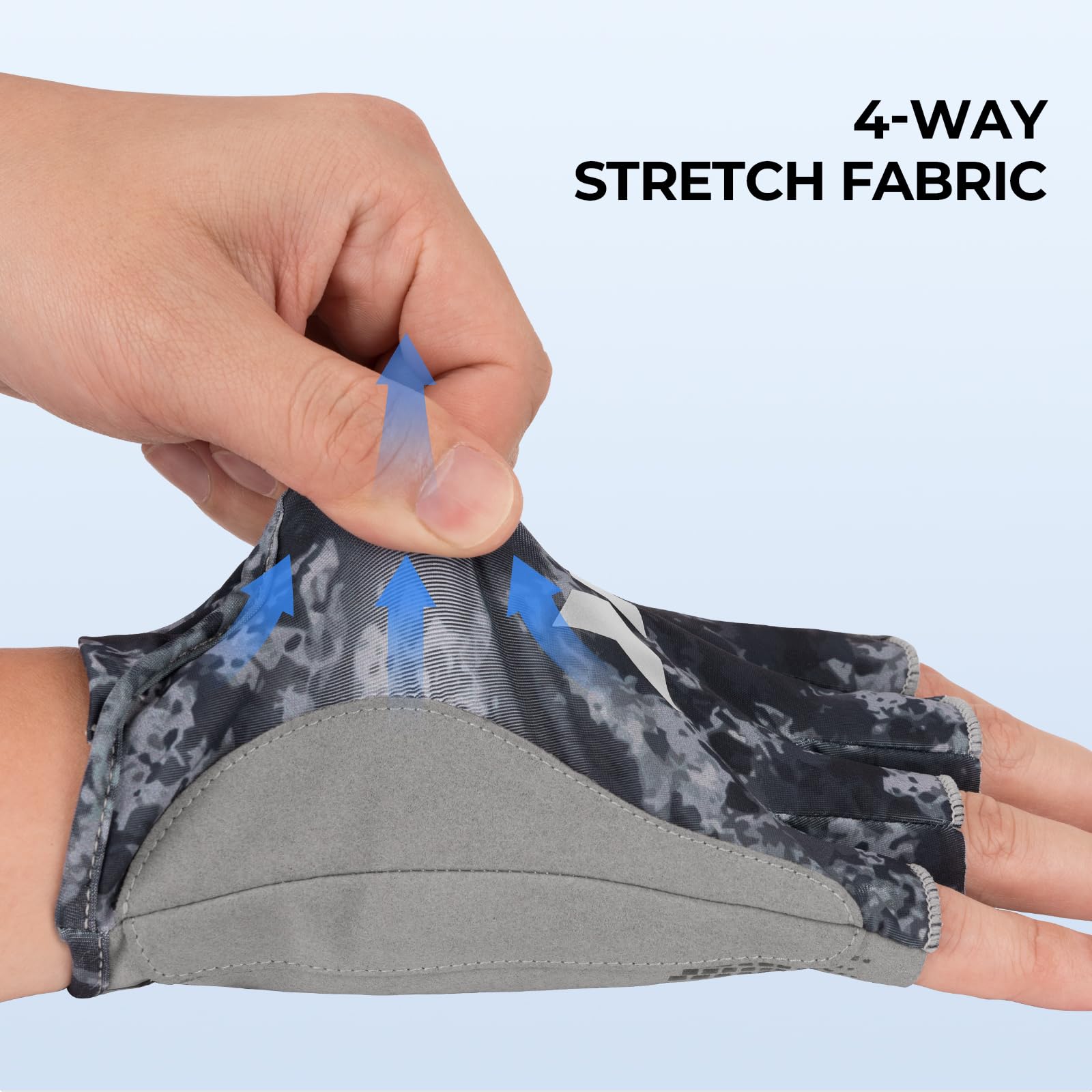 KastKing Gill Raker Gloves, UPF 50 FrostWeave Yarn Cooling Fabric, Non-Slip Grip, Quick-Dry, Short Cuff Comfort, Reflective Logo, Fishing, Hiking, Outdoors - Image 6