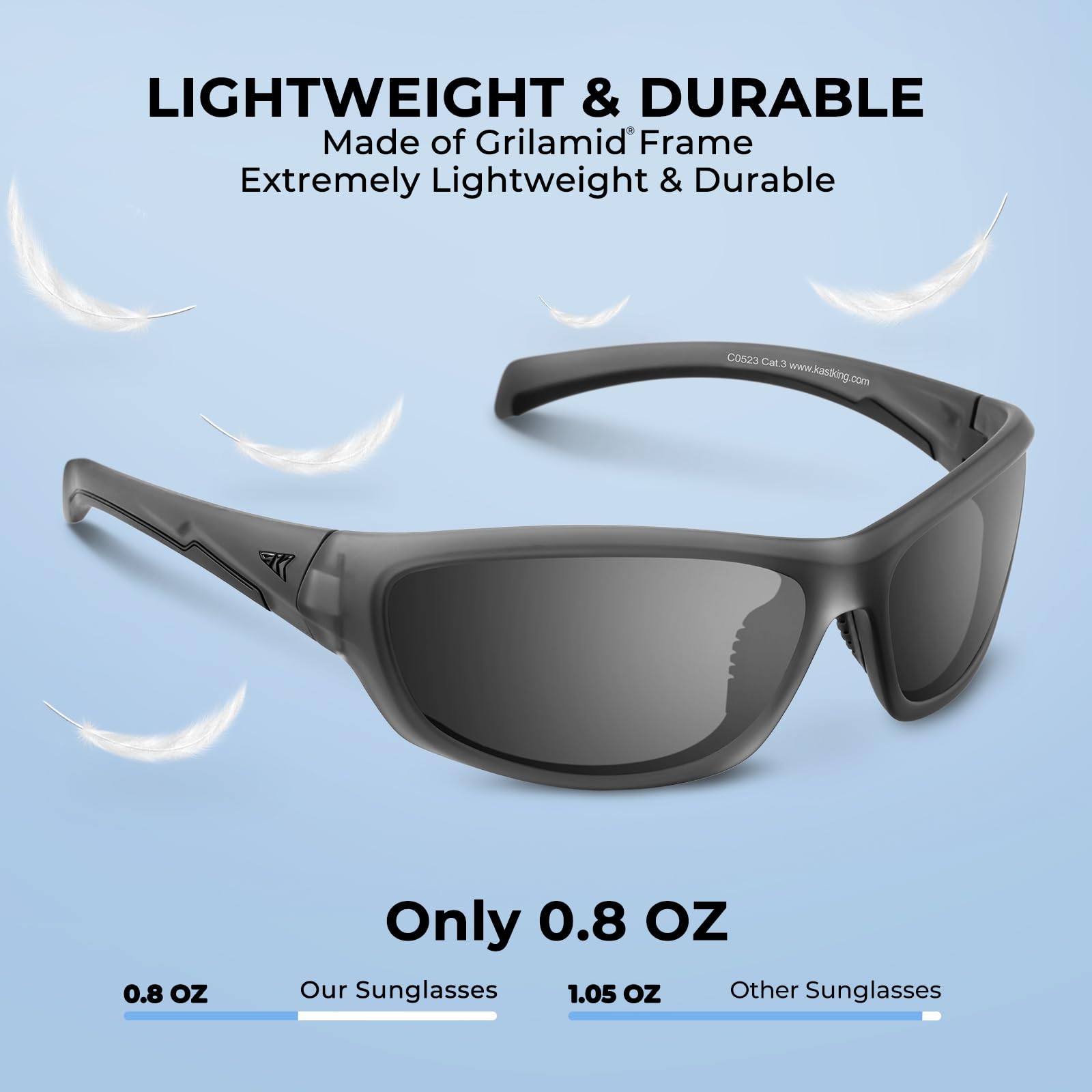 KastKing Hiwassee Polarized Sport Sunglasses for Men and Women, Wrap Sunglasses for Fishing Cycling and Running,UV Protection - Image 4