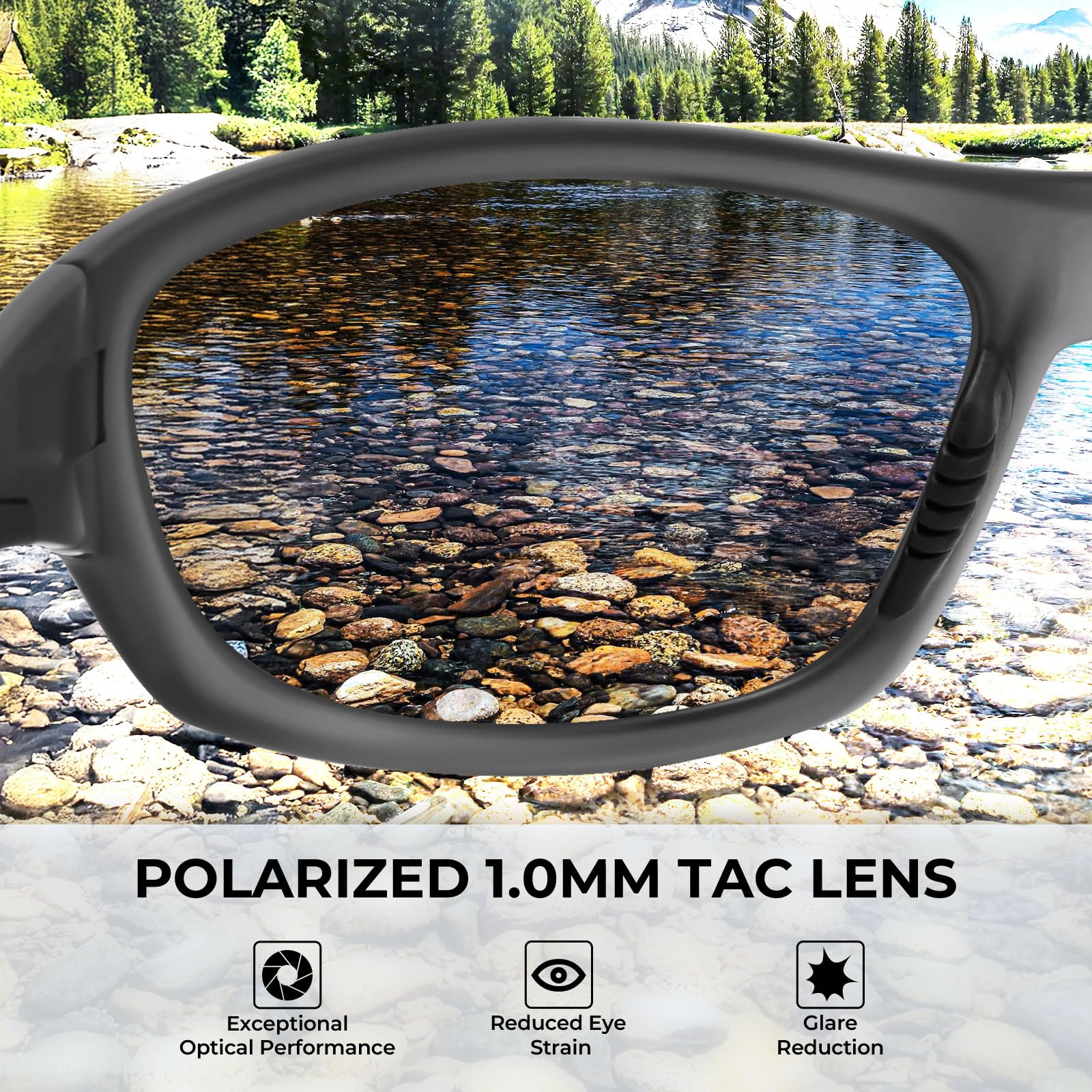 KastKing Hiwassee Polarized Sport Sunglasses for Men and Women, Wrap Sunglasses for Fishing Cycling and Running,UV Protection - Image 6