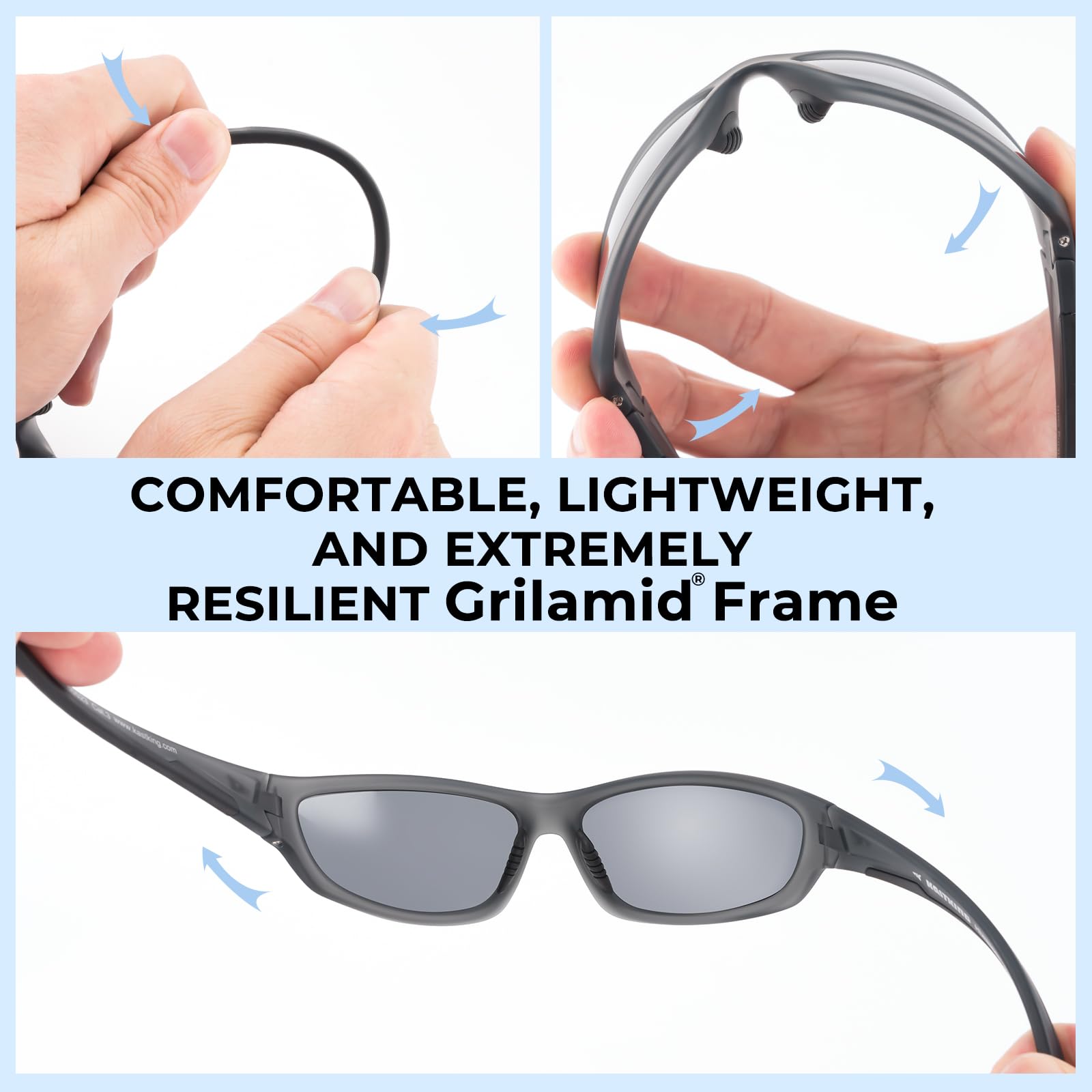 KastKing Hiwassee Polarized Sport Sunglasses for Men and Women, Wrap Sunglasses for Fishing Cycling and Running,UV Protection - Image 7