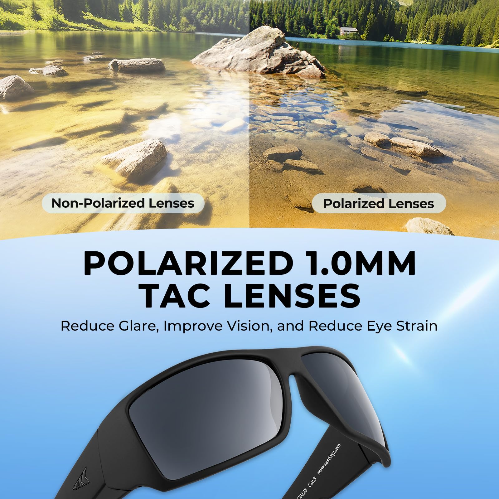 KastKing Iditarod Polarized Sport Sunglasses,PuriVex Protective Lens Coating Fishing Sunglasses For Driving Cycling Running - Image 5