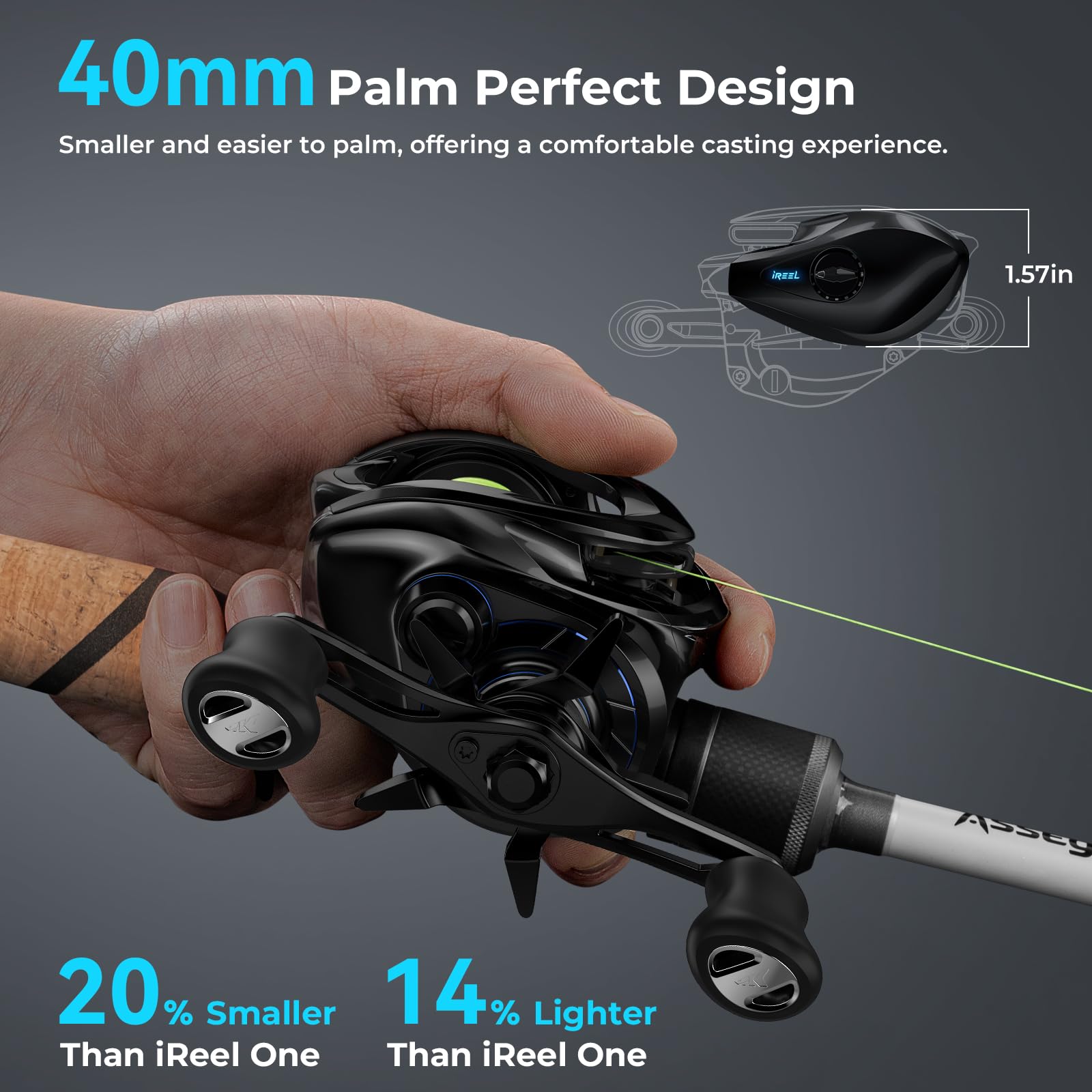 KastKing iReel 2 Phantom Black Fishing Reel, IFC Digital Brake, Six Preset Casting Modes, Unlimited Customizable Adjustments, Bluetooth Pairing, 100% Magnesium Frame, Larger Axis Eye Line Guide - Image 9