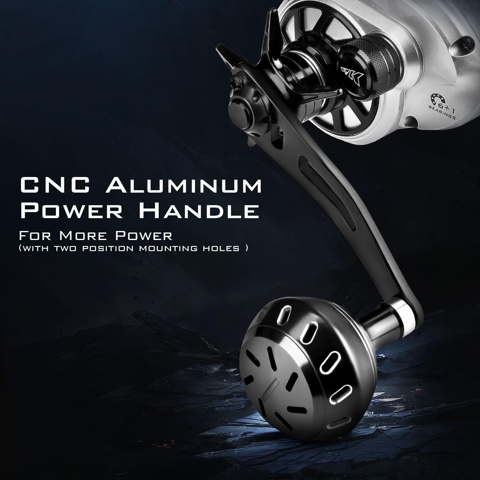 KastKing Kapstan Elite 300 Baitcasting Fishing Reel, Low Profile, Large Capacity Casting Reel, Graphite Frame, 35 lbs. Drag 5.4:1 Ratio, 6+1 Double Shielded/SS BB Centrifugal Braking, Aluminum Handle - Image 3